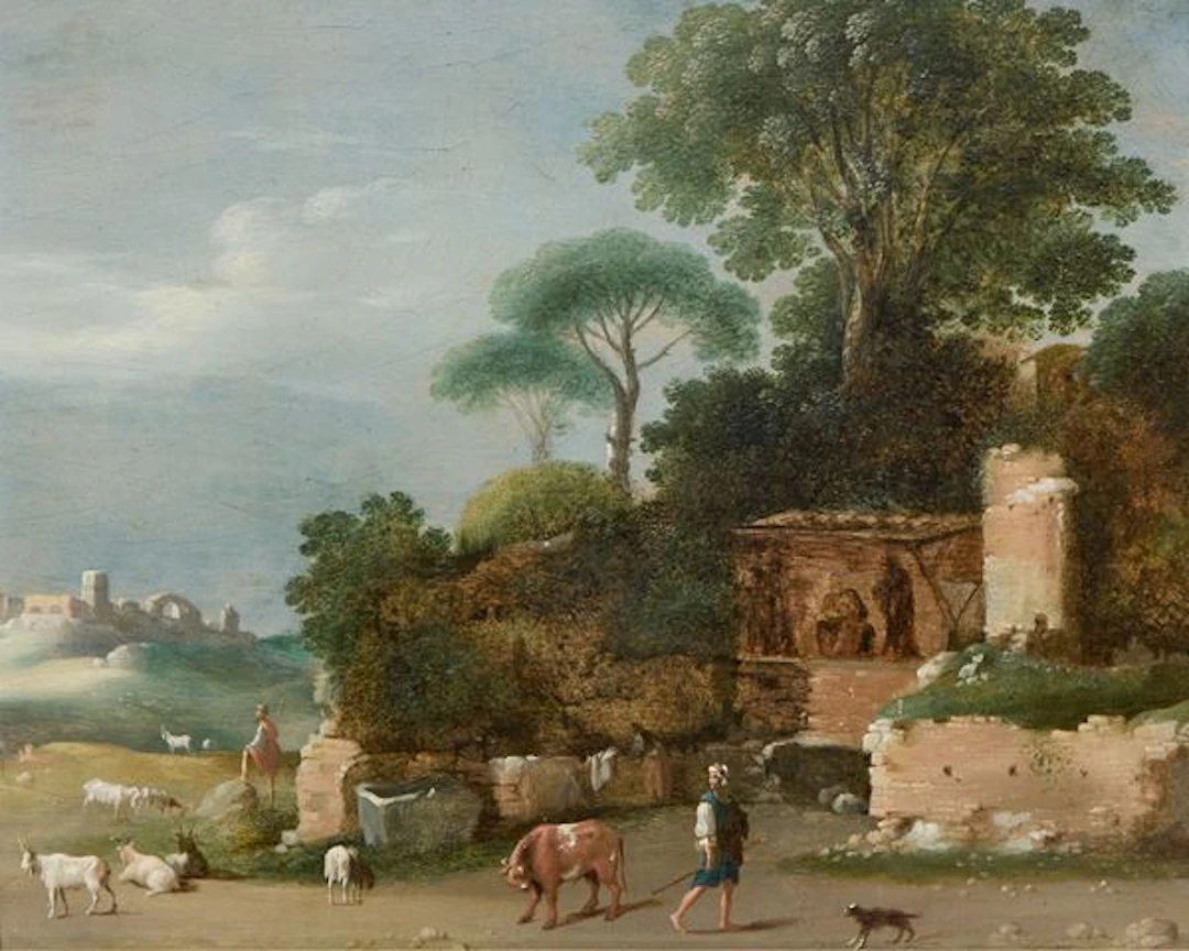 Paesaggio con pastori e ruderi Cornelis van Polemburgh (attr. a) (Utrecht
