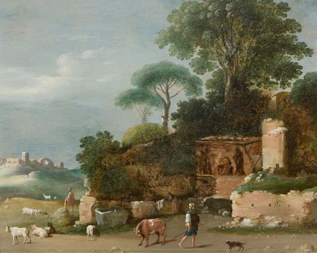Paesaggio con pastori e ruderi Cornelis van Polemburgh (attr. a) (Utrecht