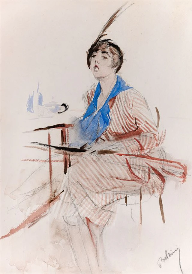Portrait d'une élegante, (1900-10) Giovanni Boldini (Ferrara, 1842