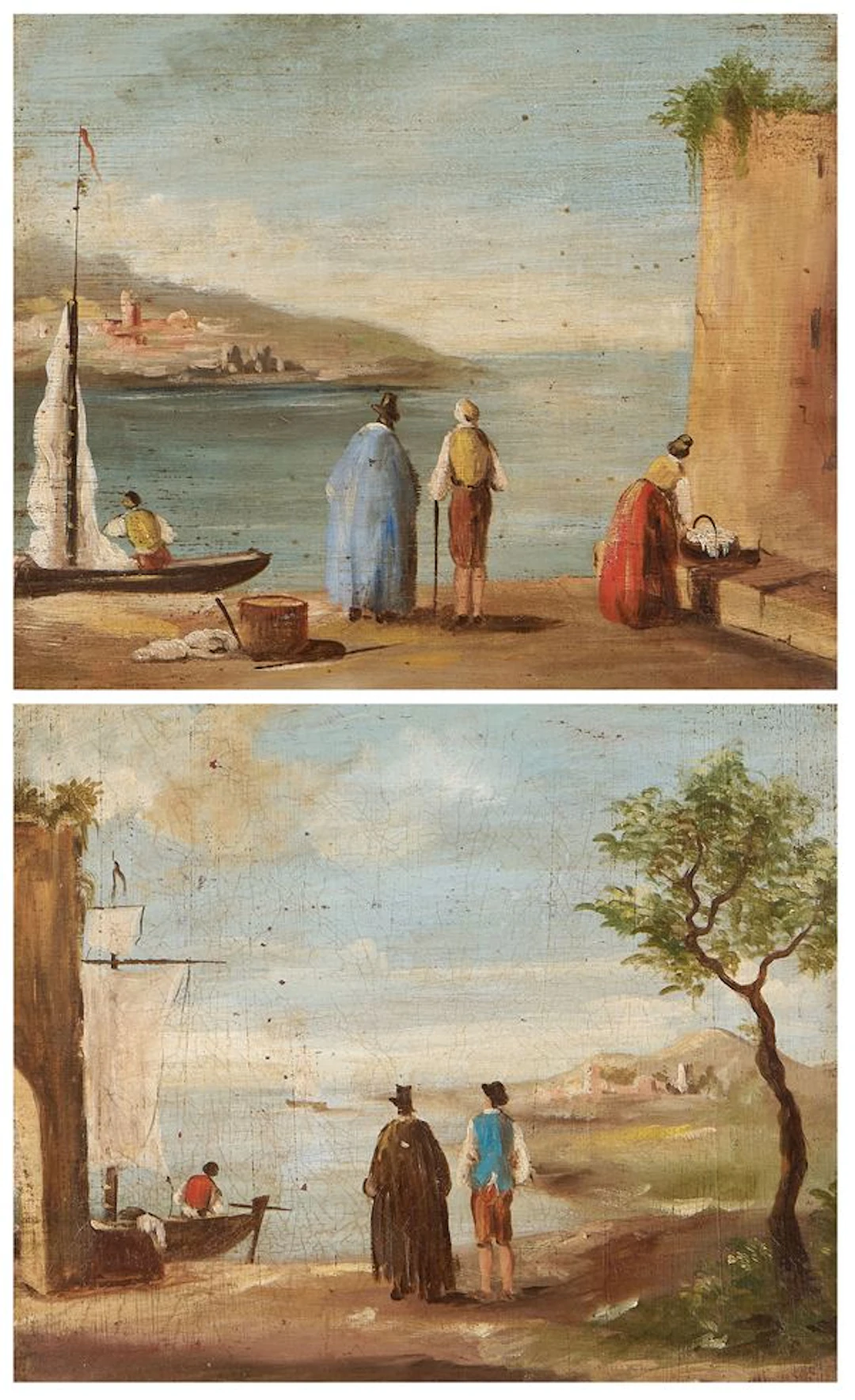 «Veduta di porto» e «Veduta marina» Ignoto fine XIX secolo