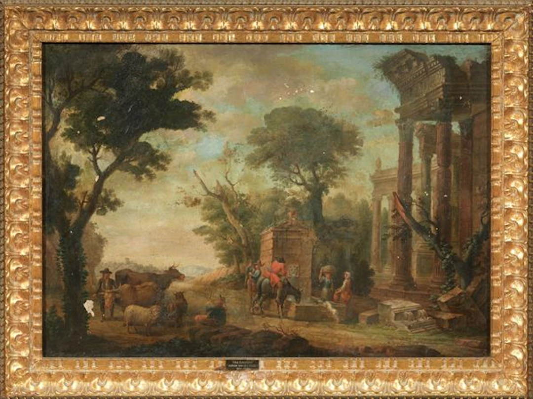 Paesaggio con architetture e figure Adriaen van der Kabel (Rijswijk