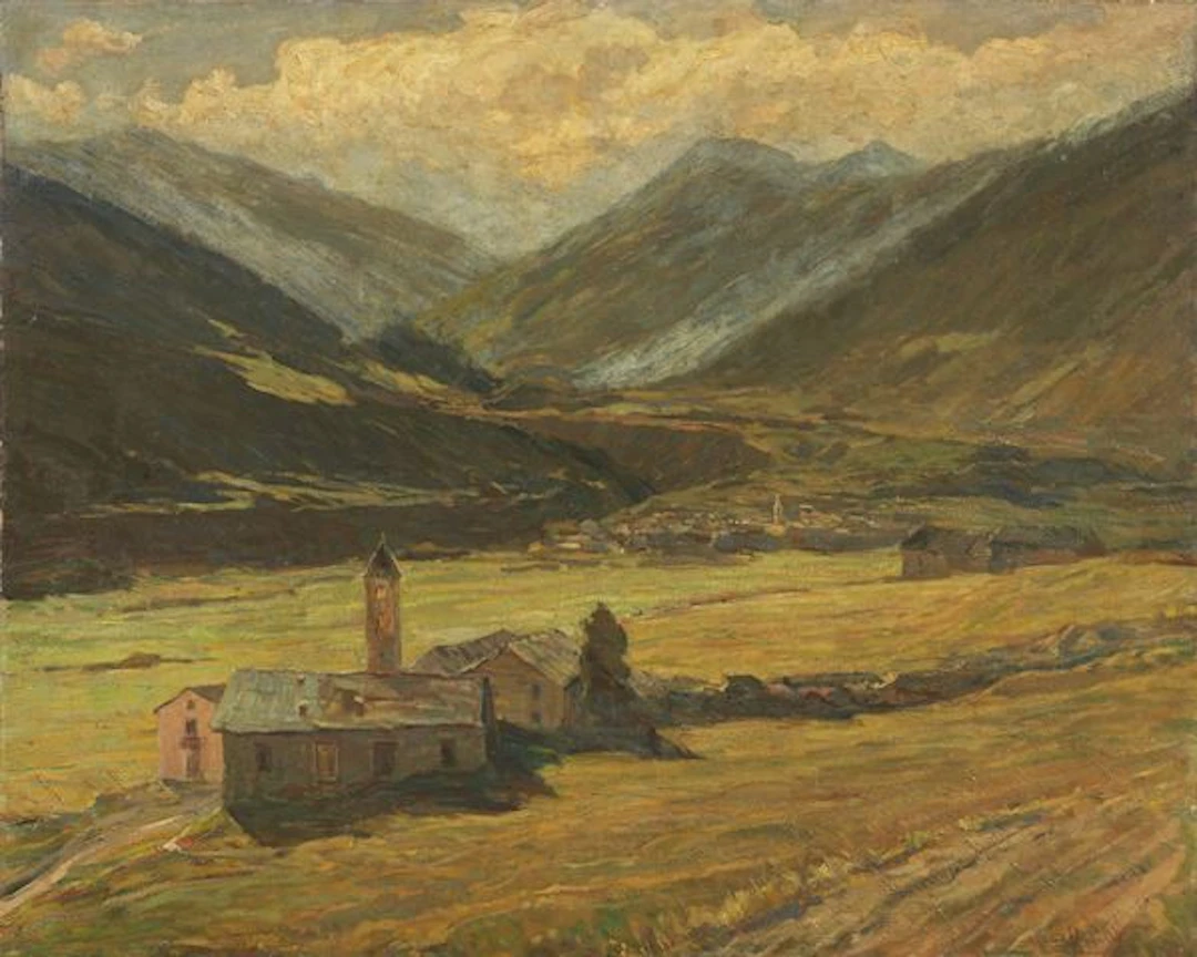 Paesaggio montano Carlo Cressini (Genova, 1864 - Milano, 1938)