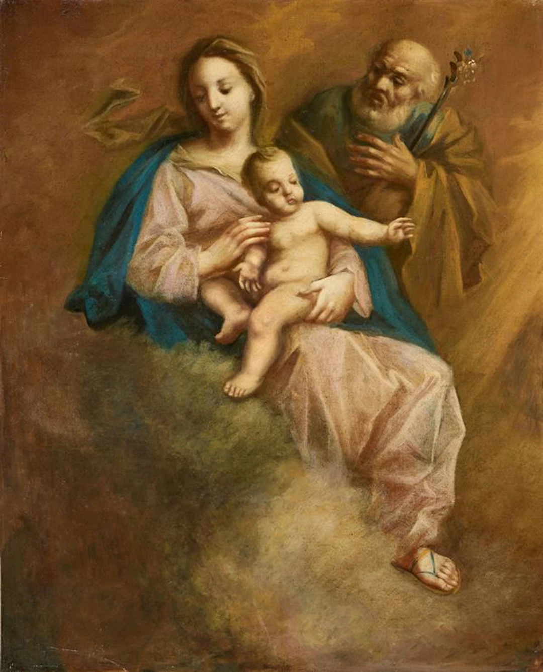 Madonna col Bambino e San Giovanni Scuola italiana del XVII secolo