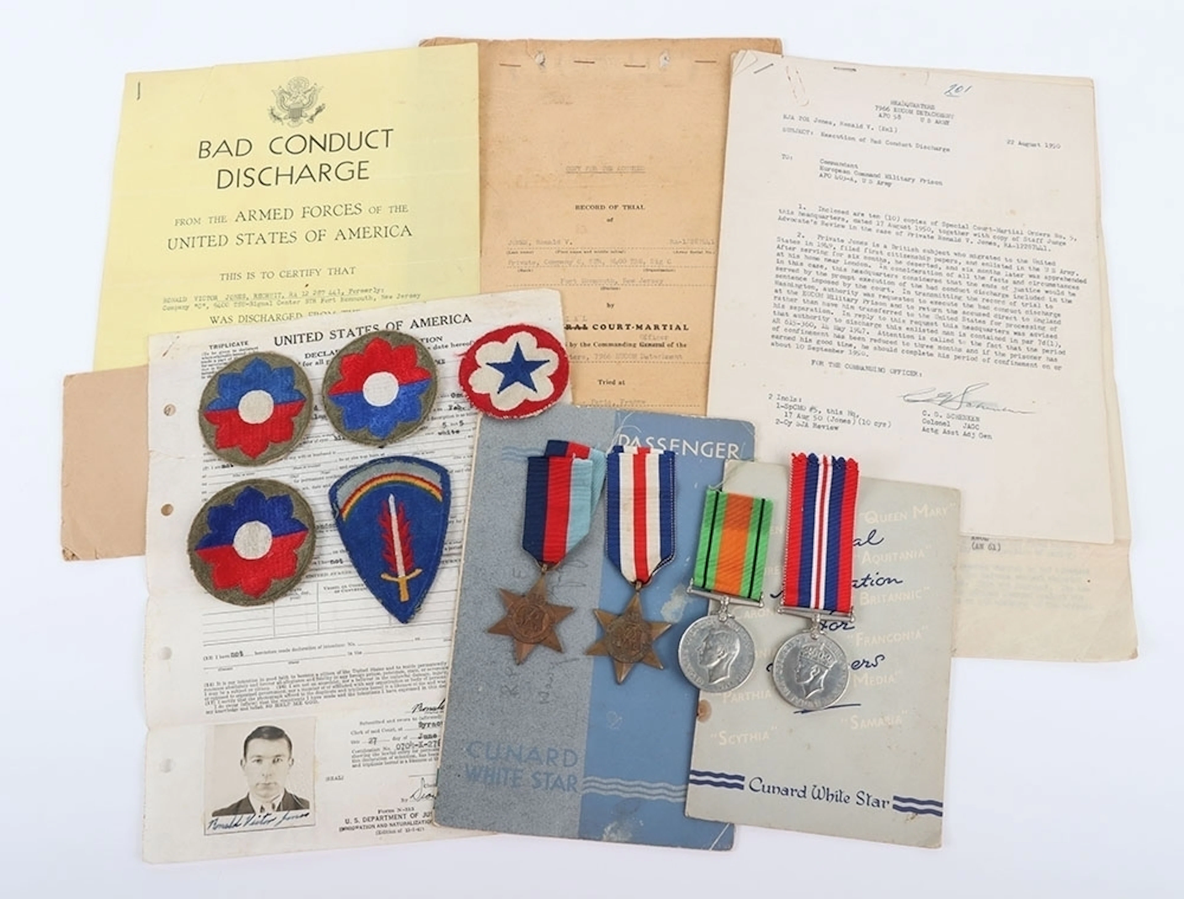 WW2 British Campaign Medals of Ronald Victor Jones who After WW2 Emigrated