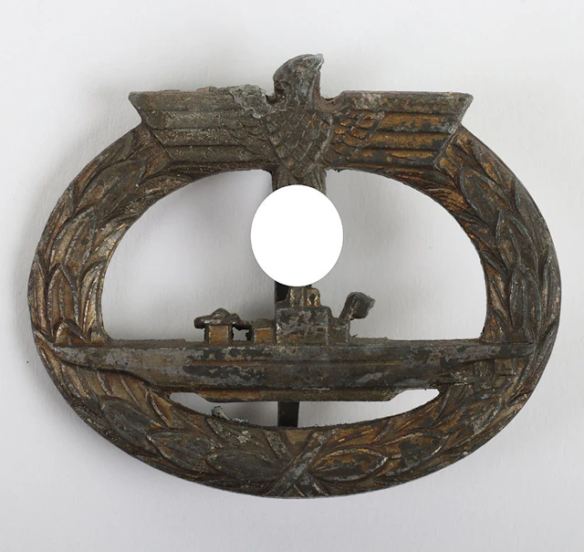 WW2 German Kriegsmarine U-Boat War Badge by Rudolf Souval, Vienna