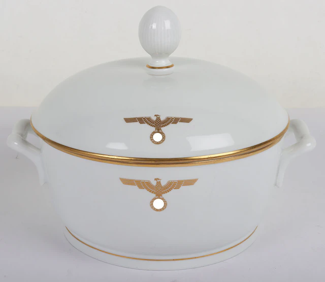 Adolf Hitler Personal Formal Porcelain Tableware from Deutscher Hof, Munich