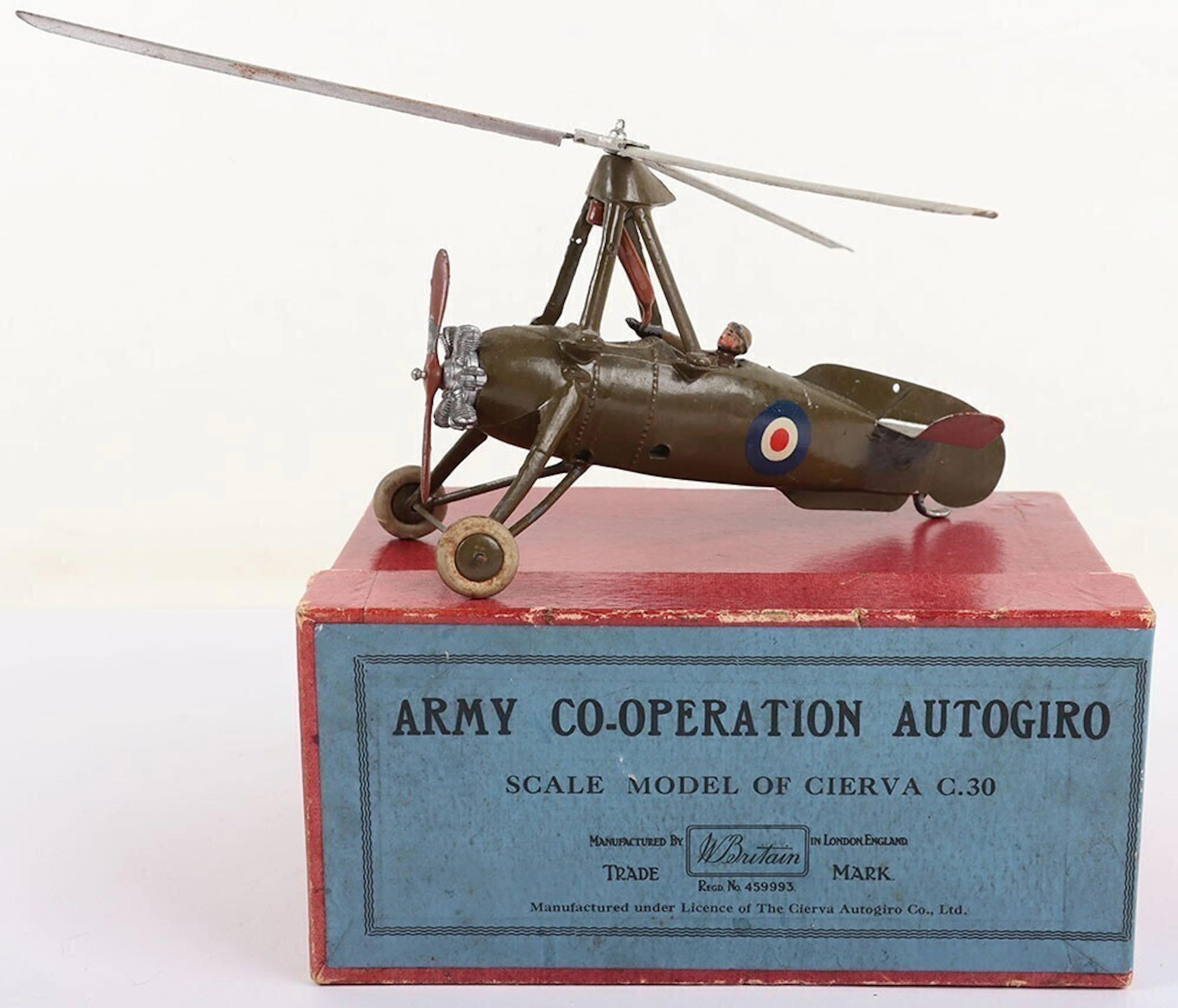 Britains rare boxed set 1431, British Army Co-Operation Autogiro and