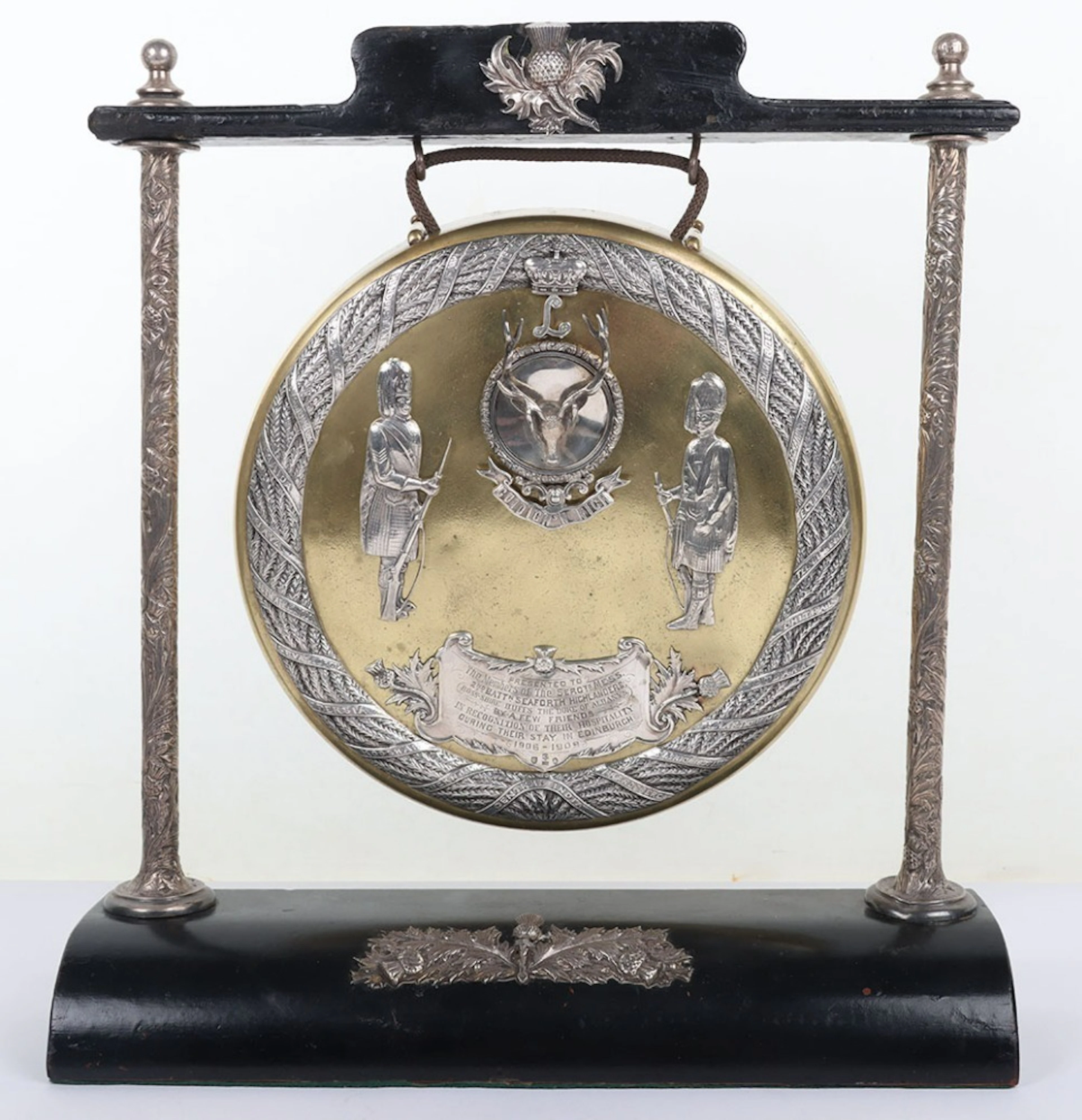 * Seaforth Highlanders Presentation Officers Mess Table Gong