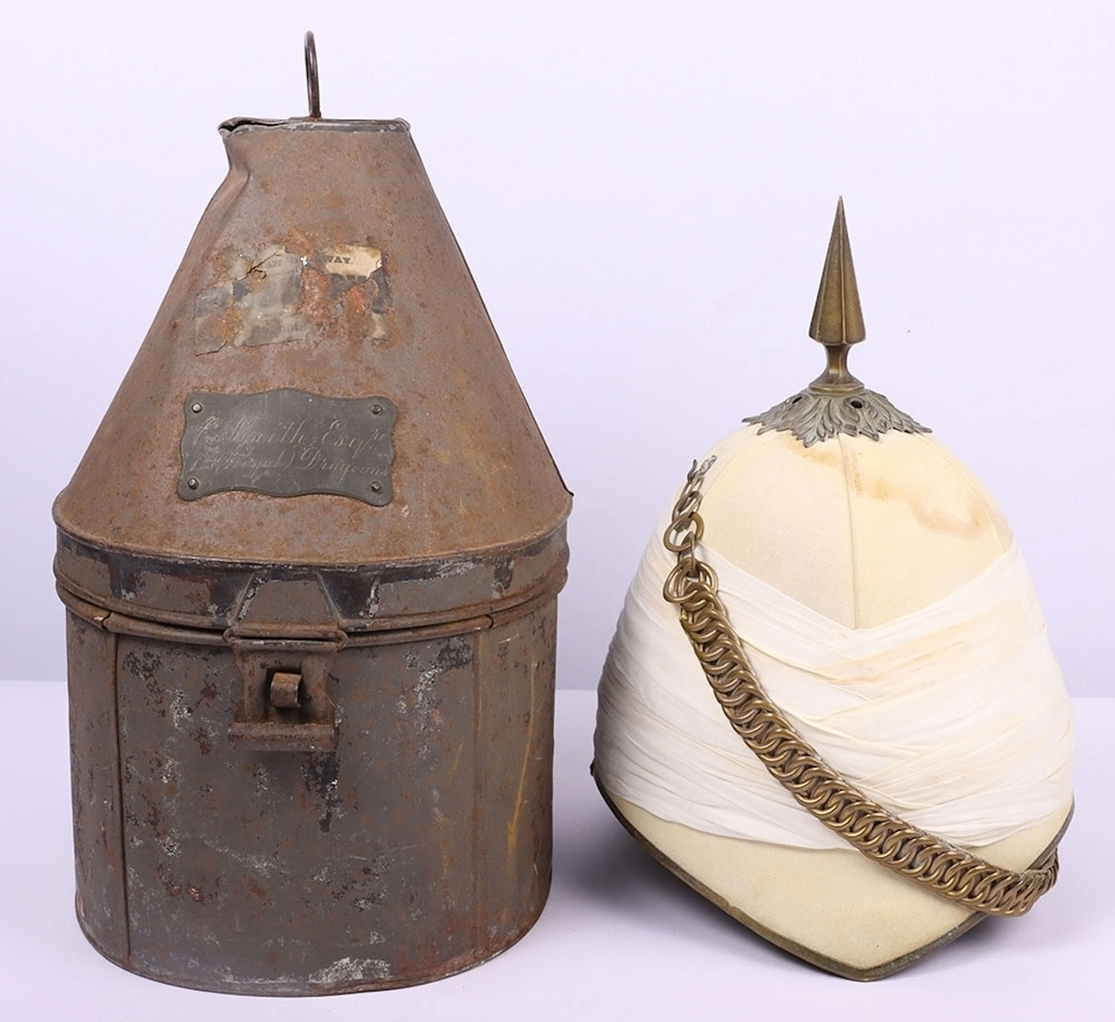 Victorian 1st Royal Dragoons Officers Foreign Service Helmet from