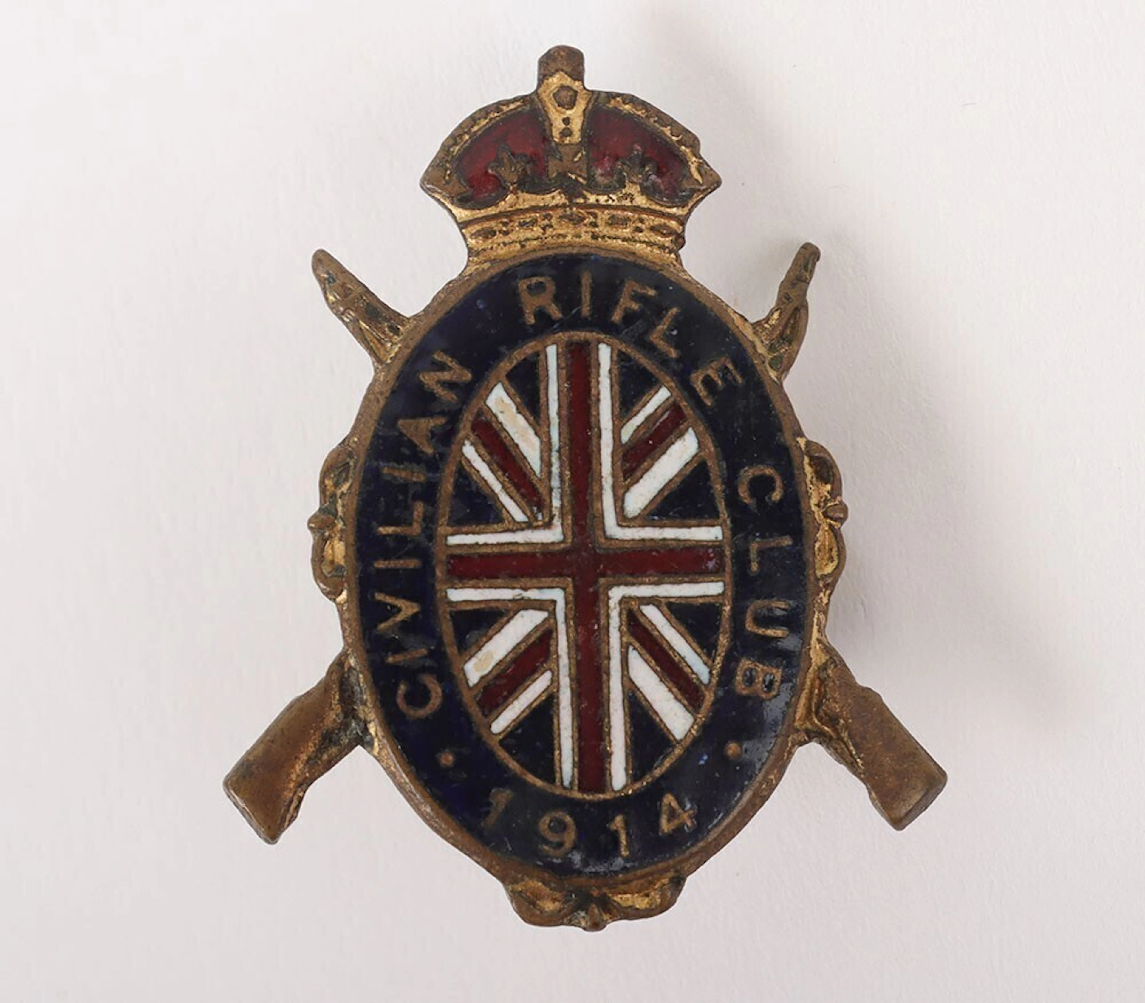WW1 Civilian Rifle Club 1914 (V.T.C) Lapel Badge
