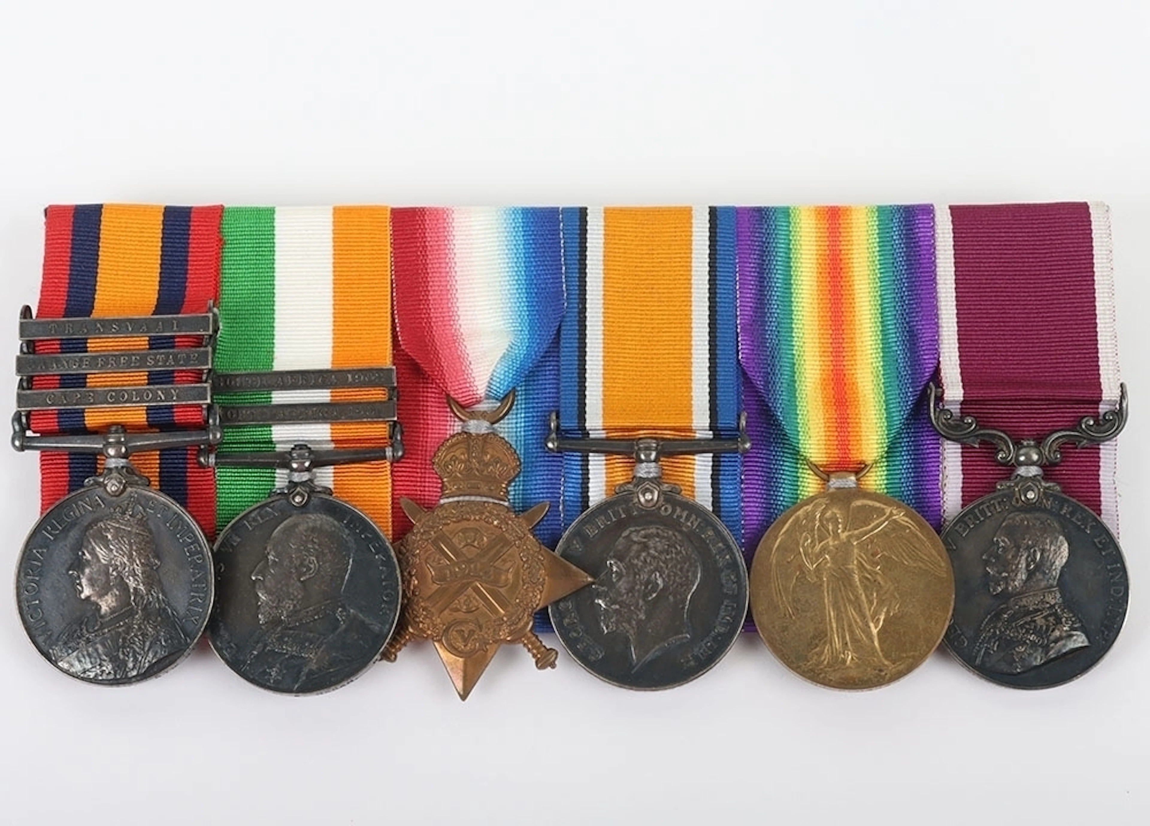 Boer War and WW1 ‘Old Contemptible’ Medal Group of 6 to the Royal