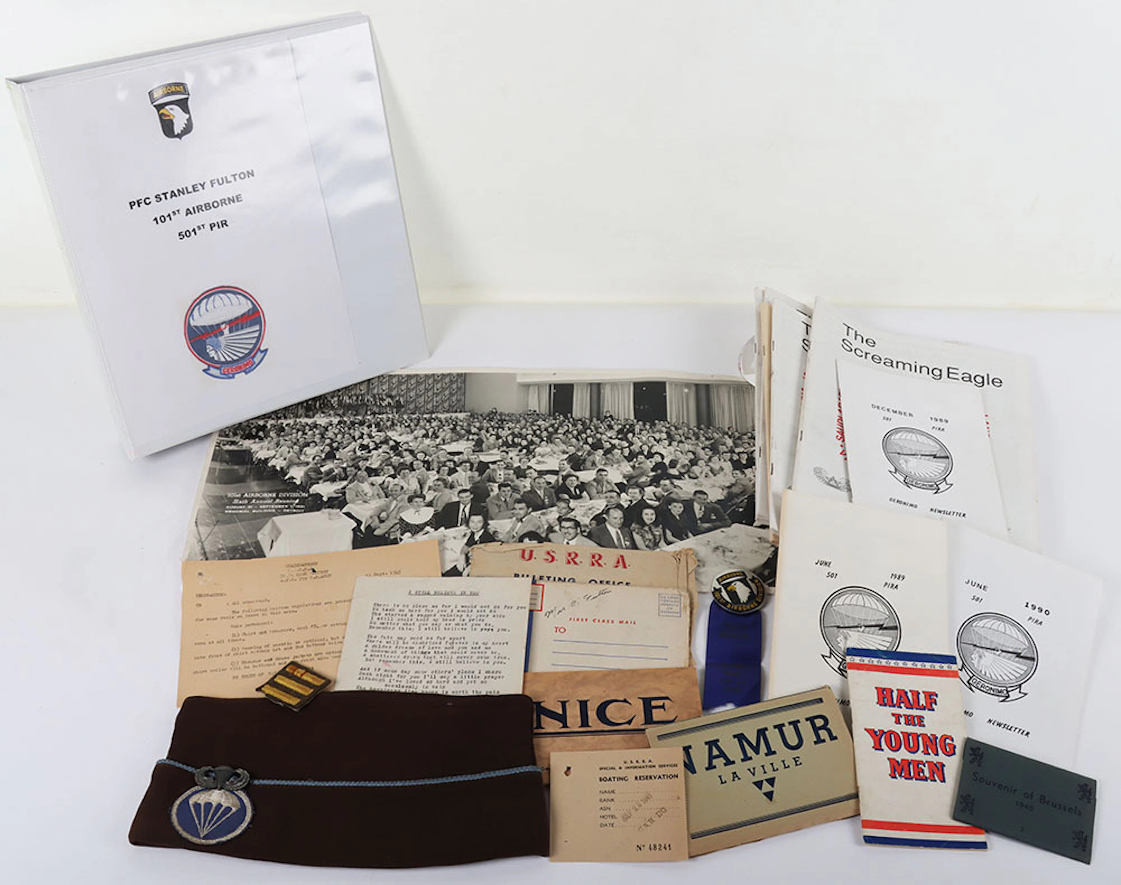 WW2 US 101st Airborne division Pte Fulton 501st Parachute Infantry
