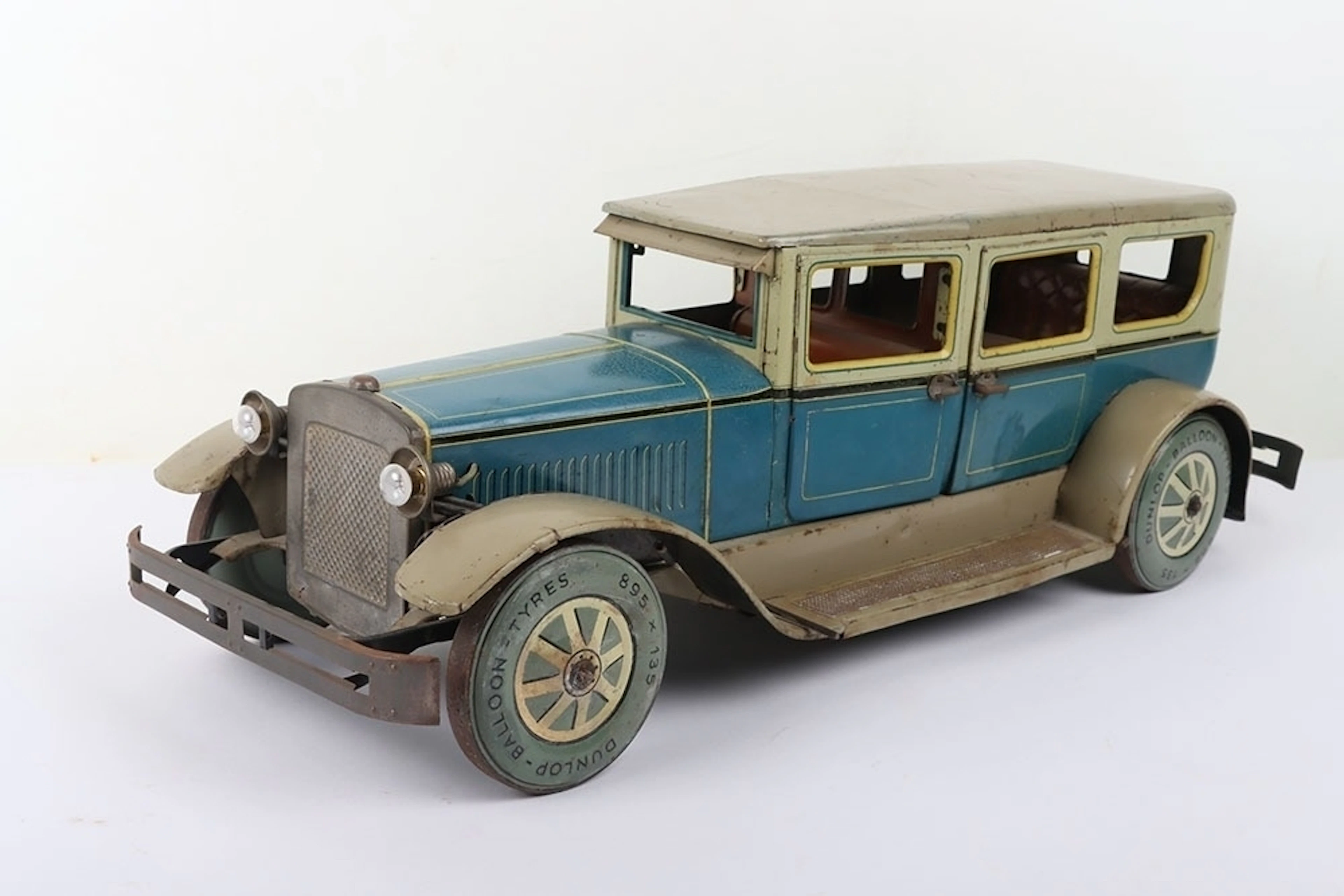 A large tinplate Tipp & Co clockwork Limousine Motor car with electric