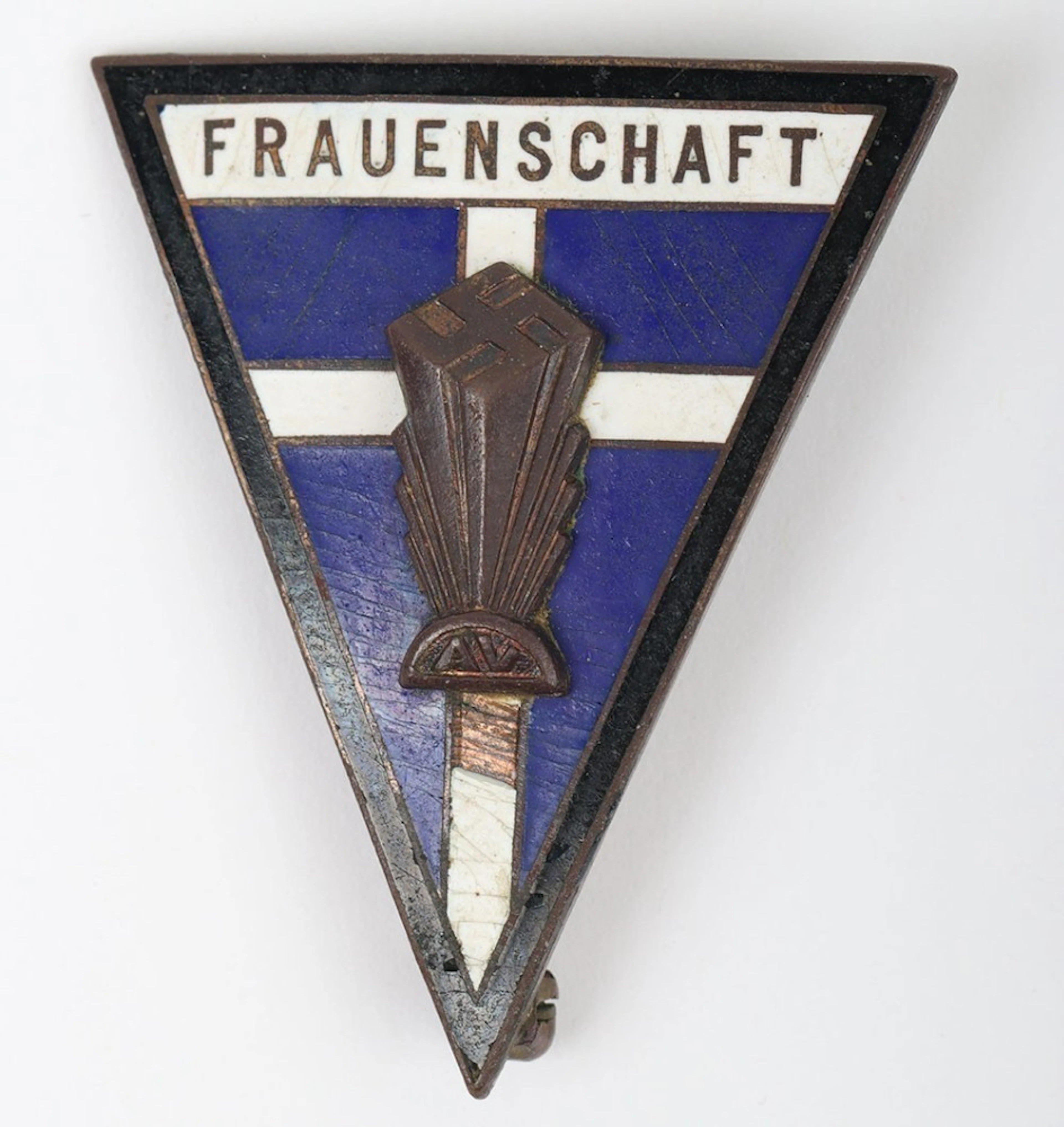Rare German American Bund Frauenschaft Enamel Membership Badge