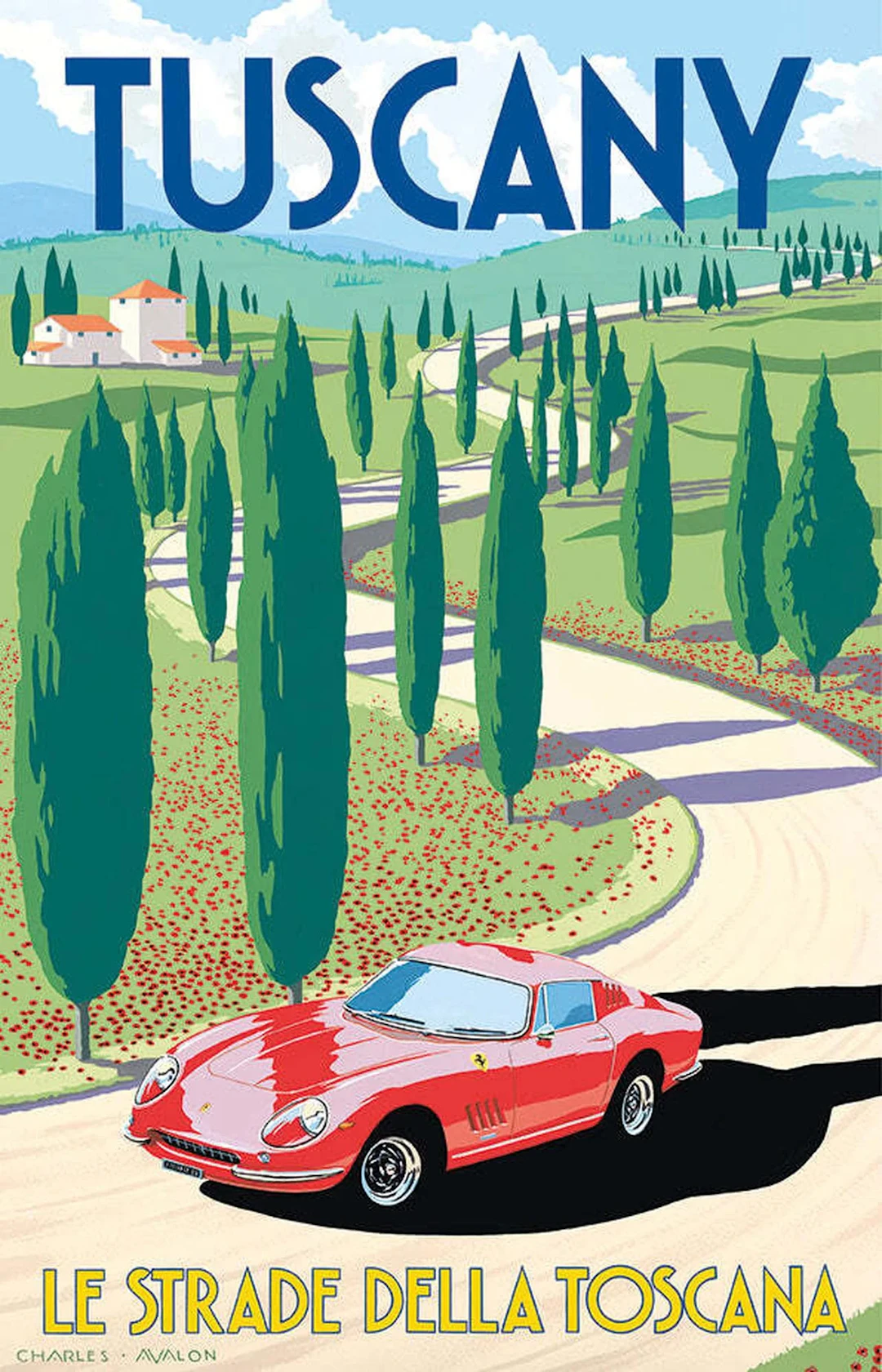 Ferrari 275 GTB/4 - Tuscany Poster