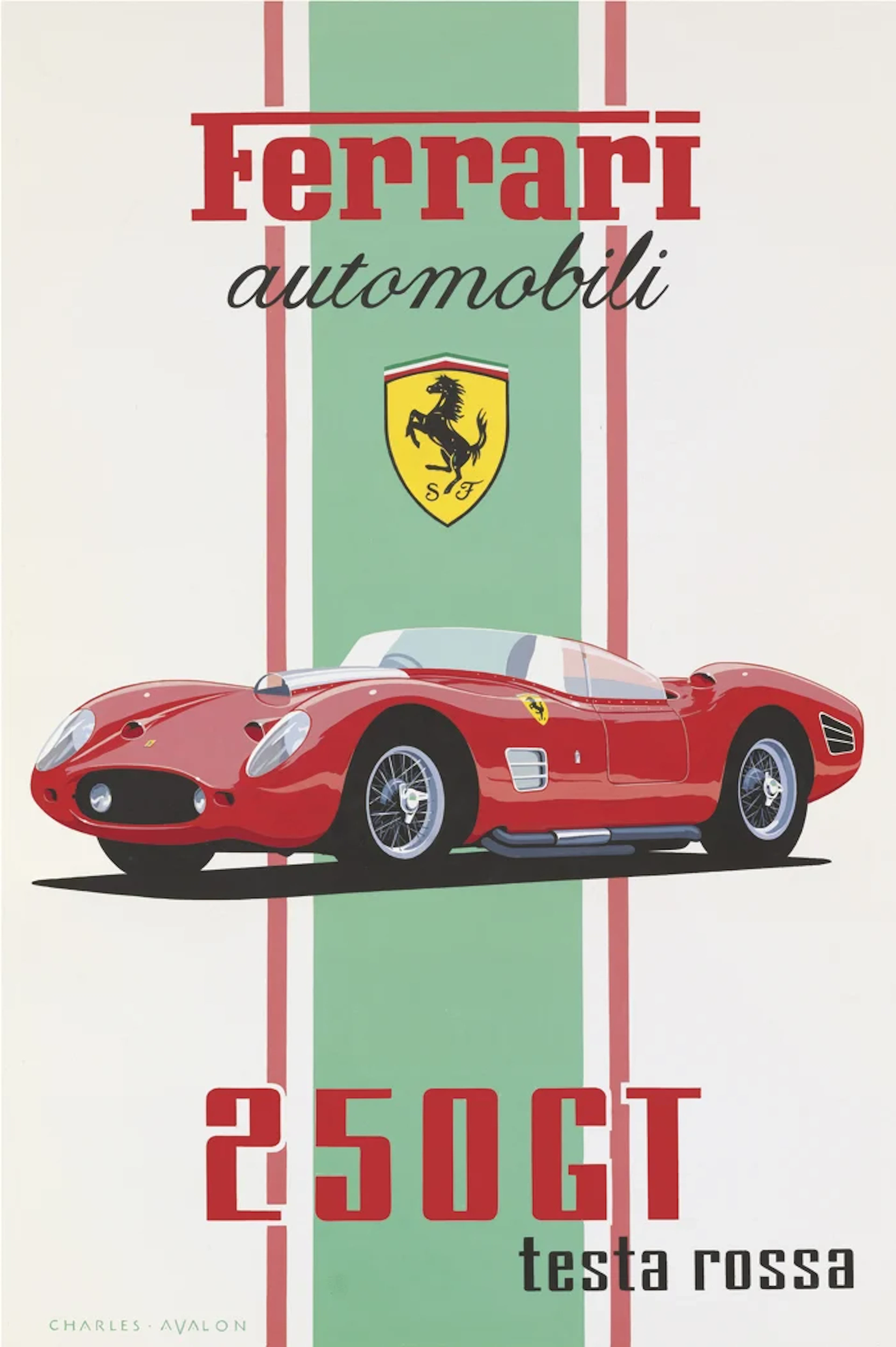 1960 Ferrari 250 GT Testa Rossa Poster