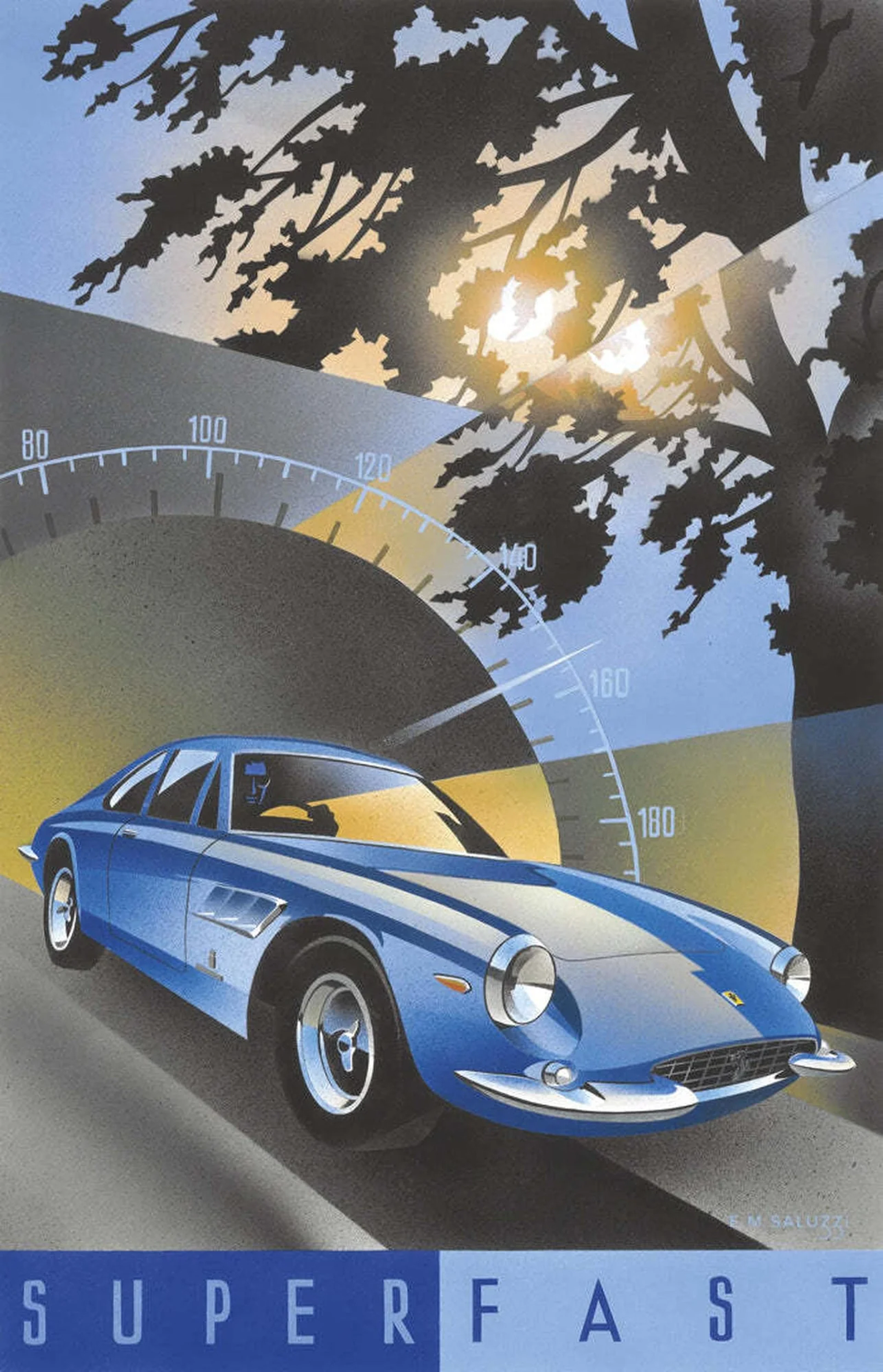 1966 Ferrari 500 Superfast Poster