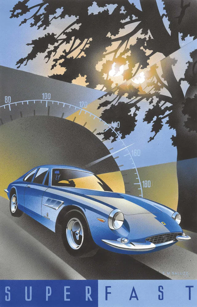1966 Ferrari 500 Superfast Poster