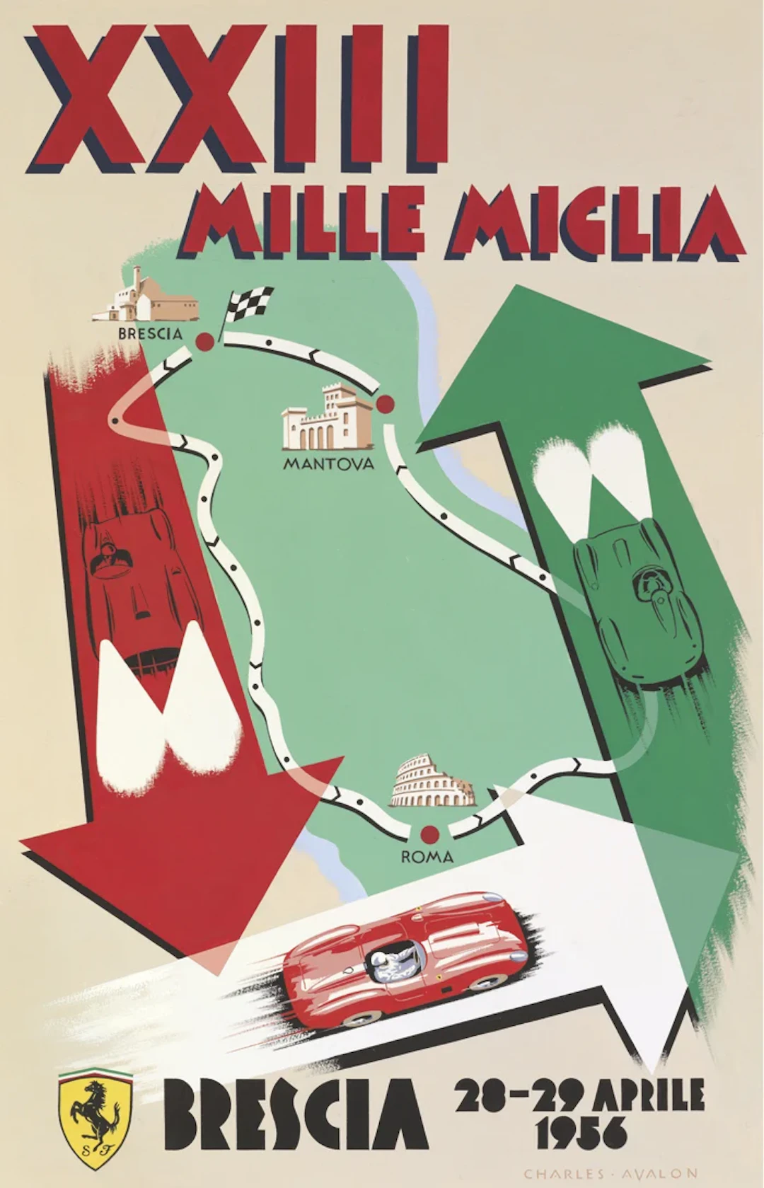 1956 Mille Miglia Poster