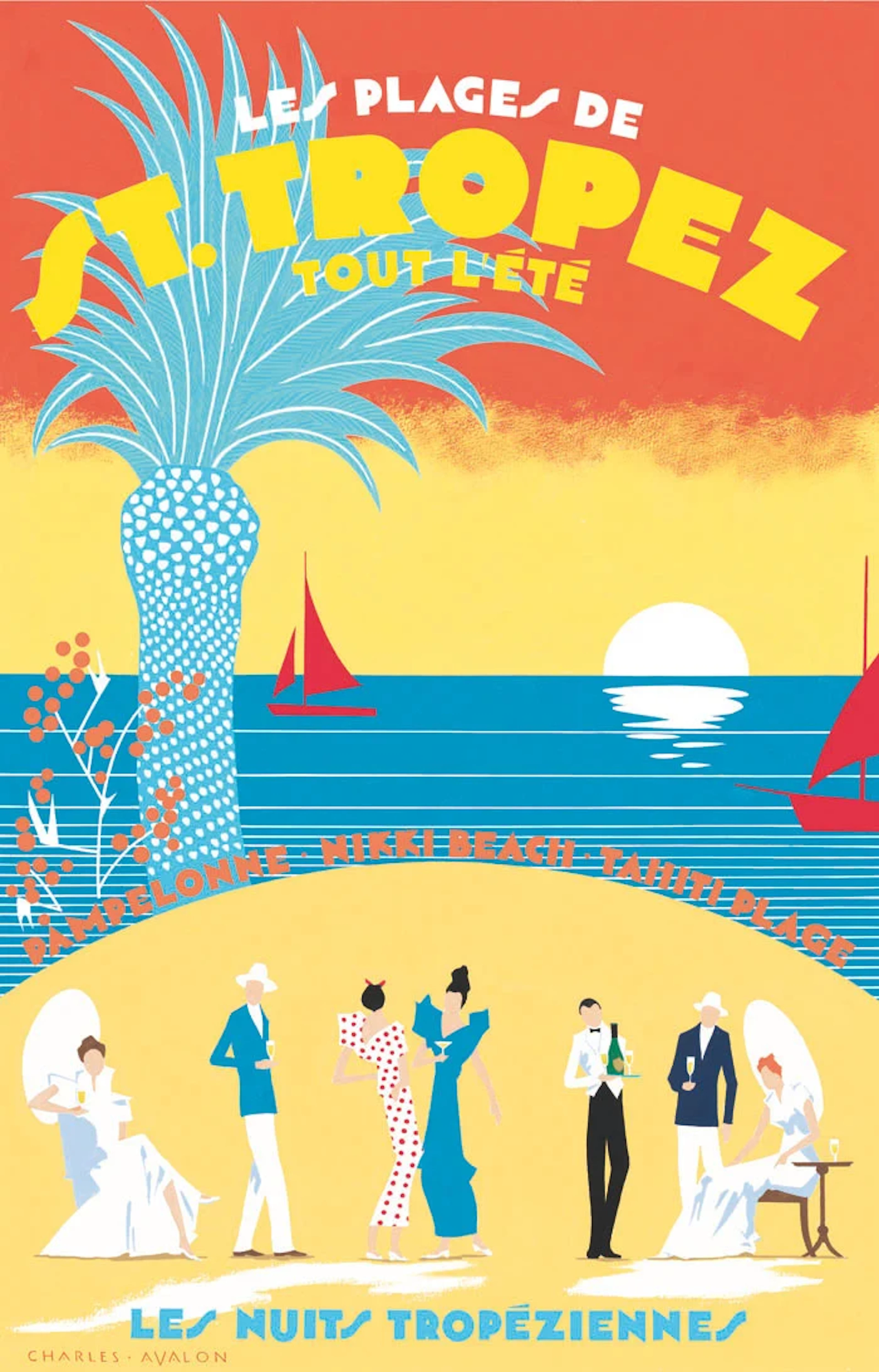 Les Plages de St. Tropez Poster
