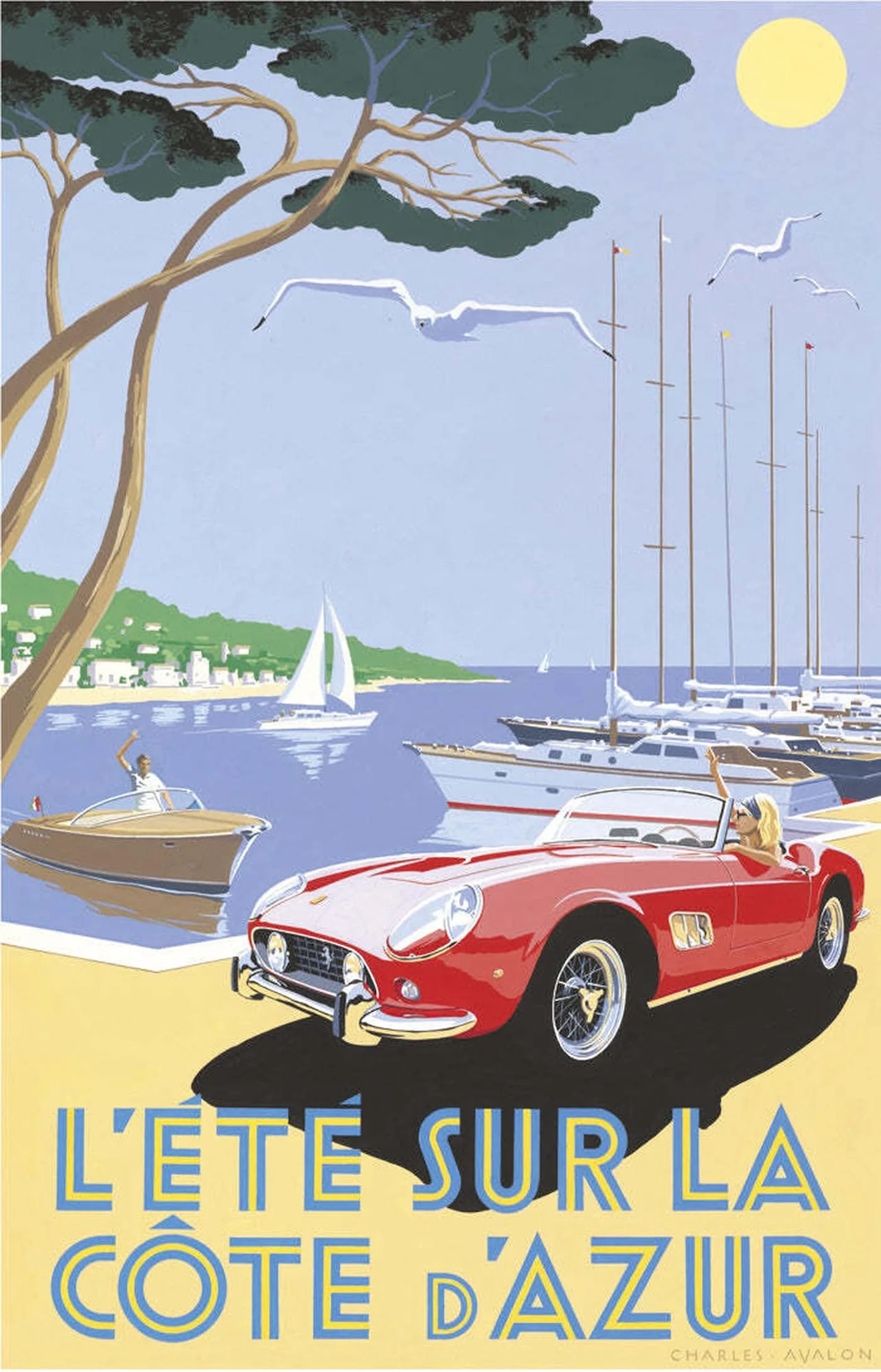 1959 Ferrari 250 GT California Spider - Côte d'Azur Poster