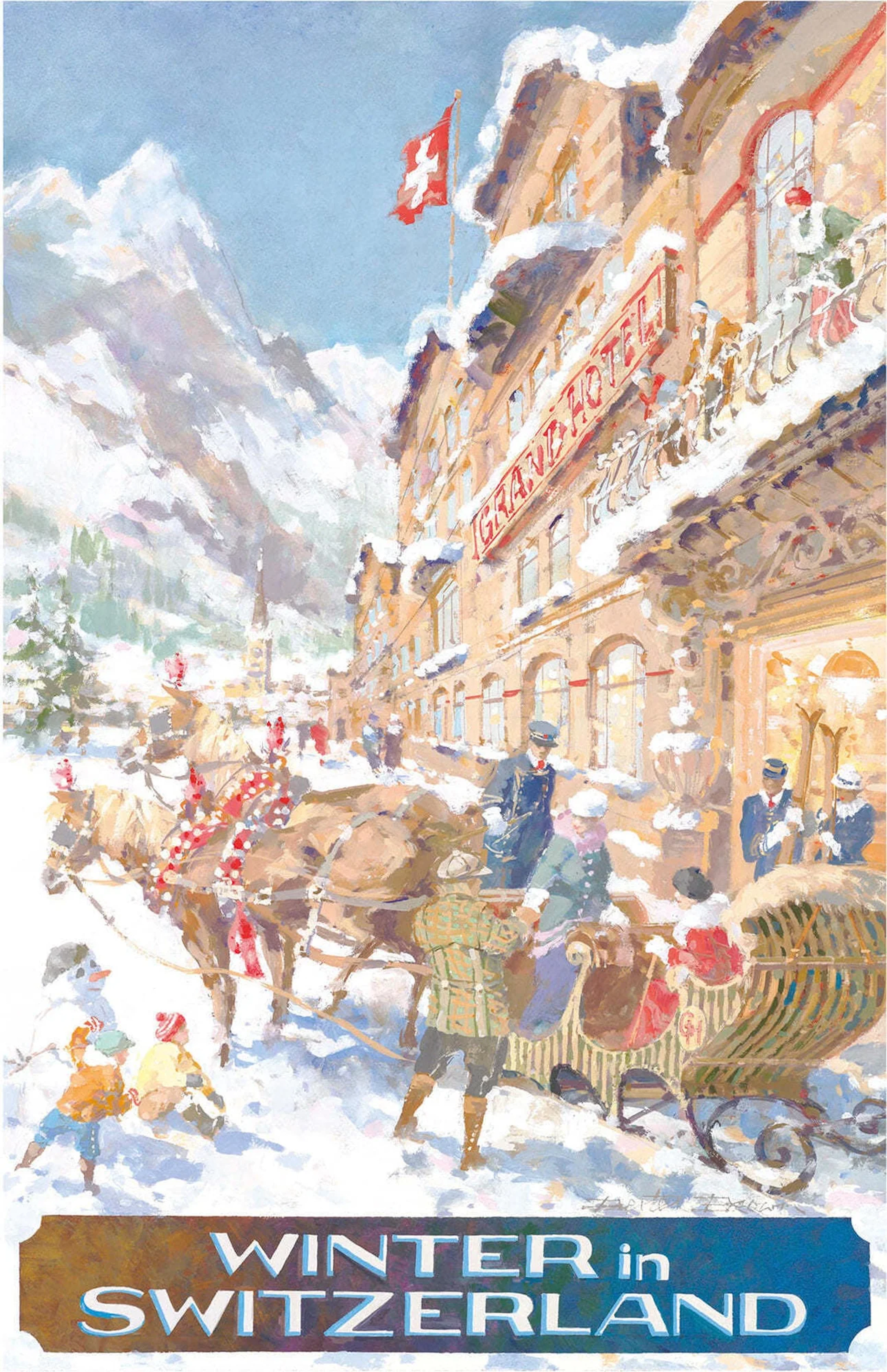 Switzerland: 'Winter in Switzerland' Poster