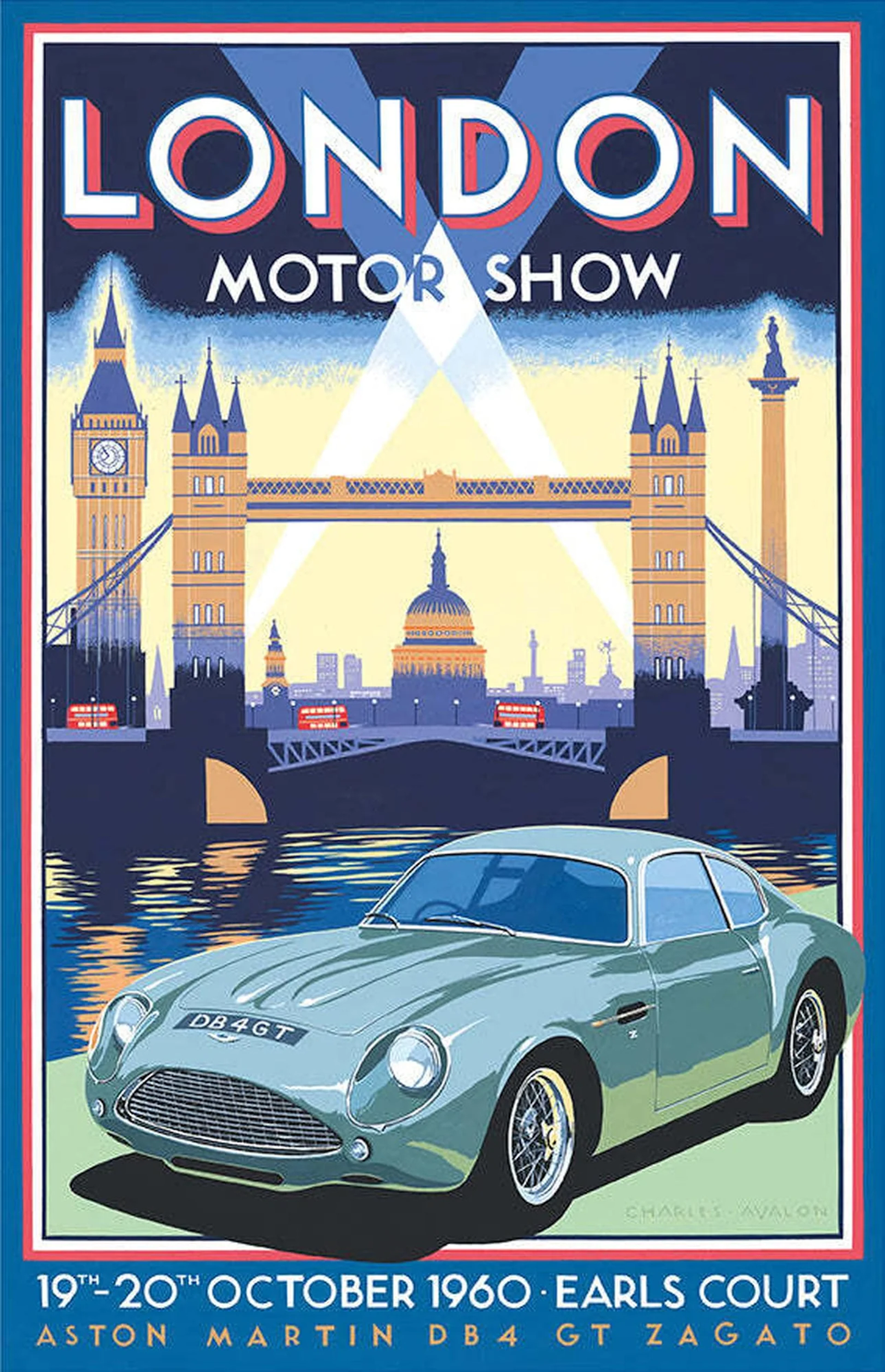 Aston Martin DB4GT Zagato - London Motor Show 1960 Poster