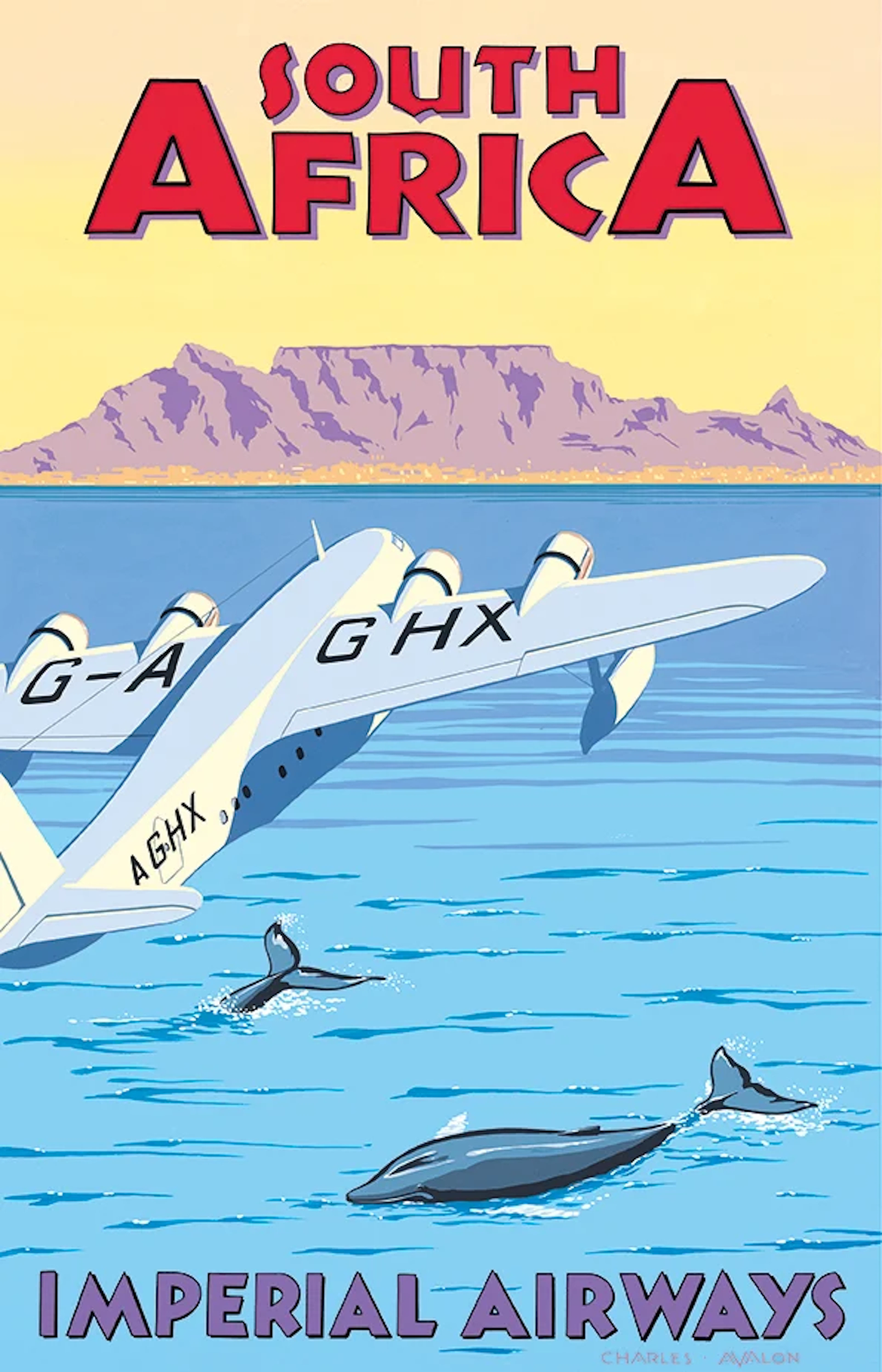 South Africa, Table Mountain - Imperial Airways Poster