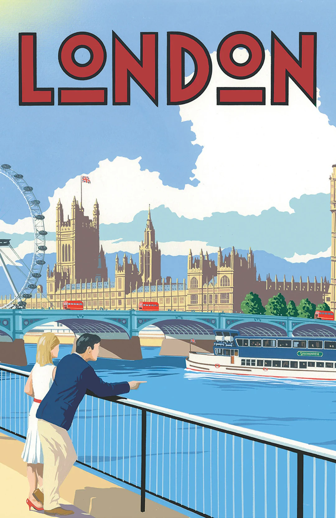 London - Houses of Parliament (Portrait) Poster