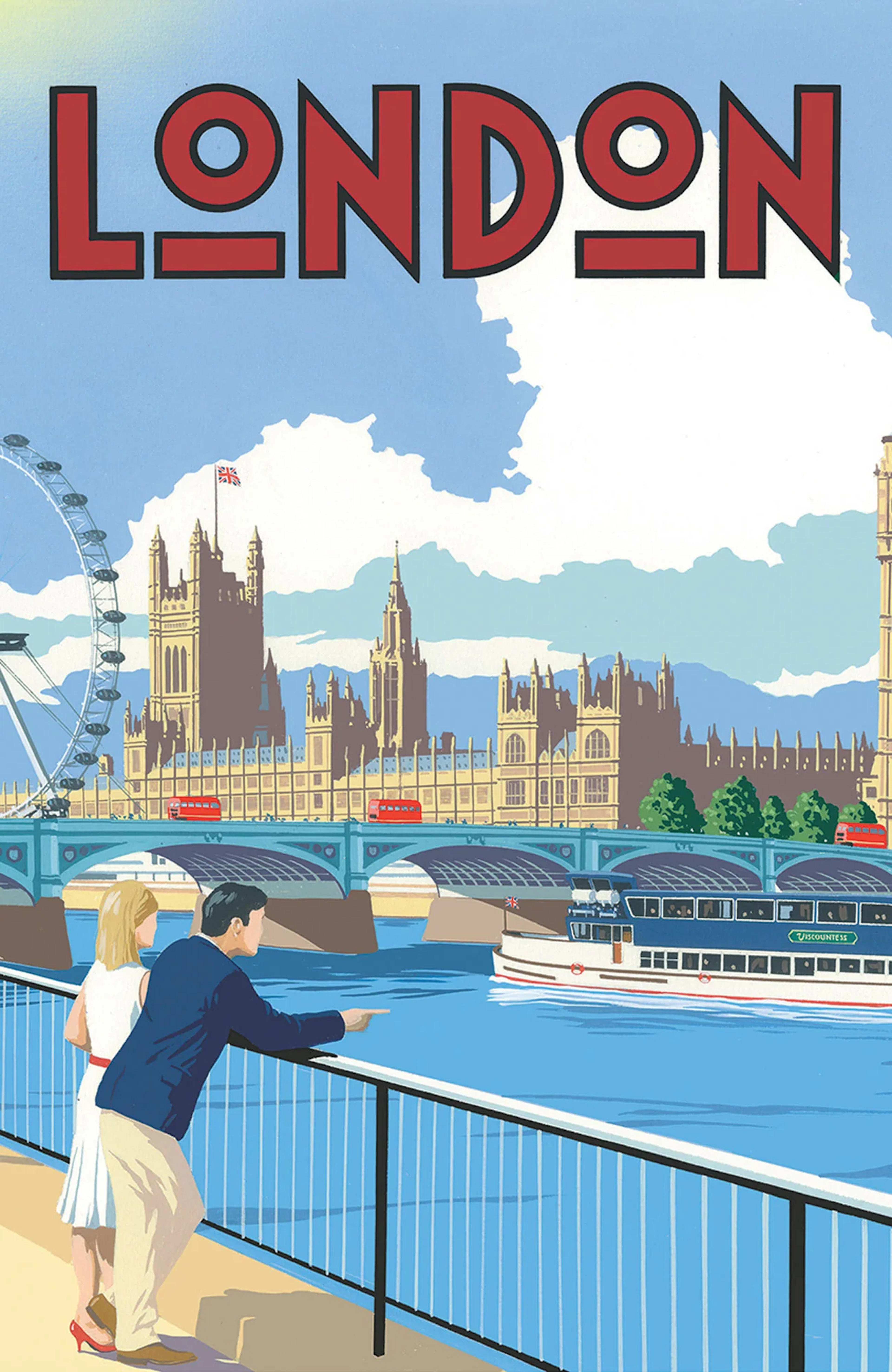 London - Houses of Parliament (Portrait) Poster