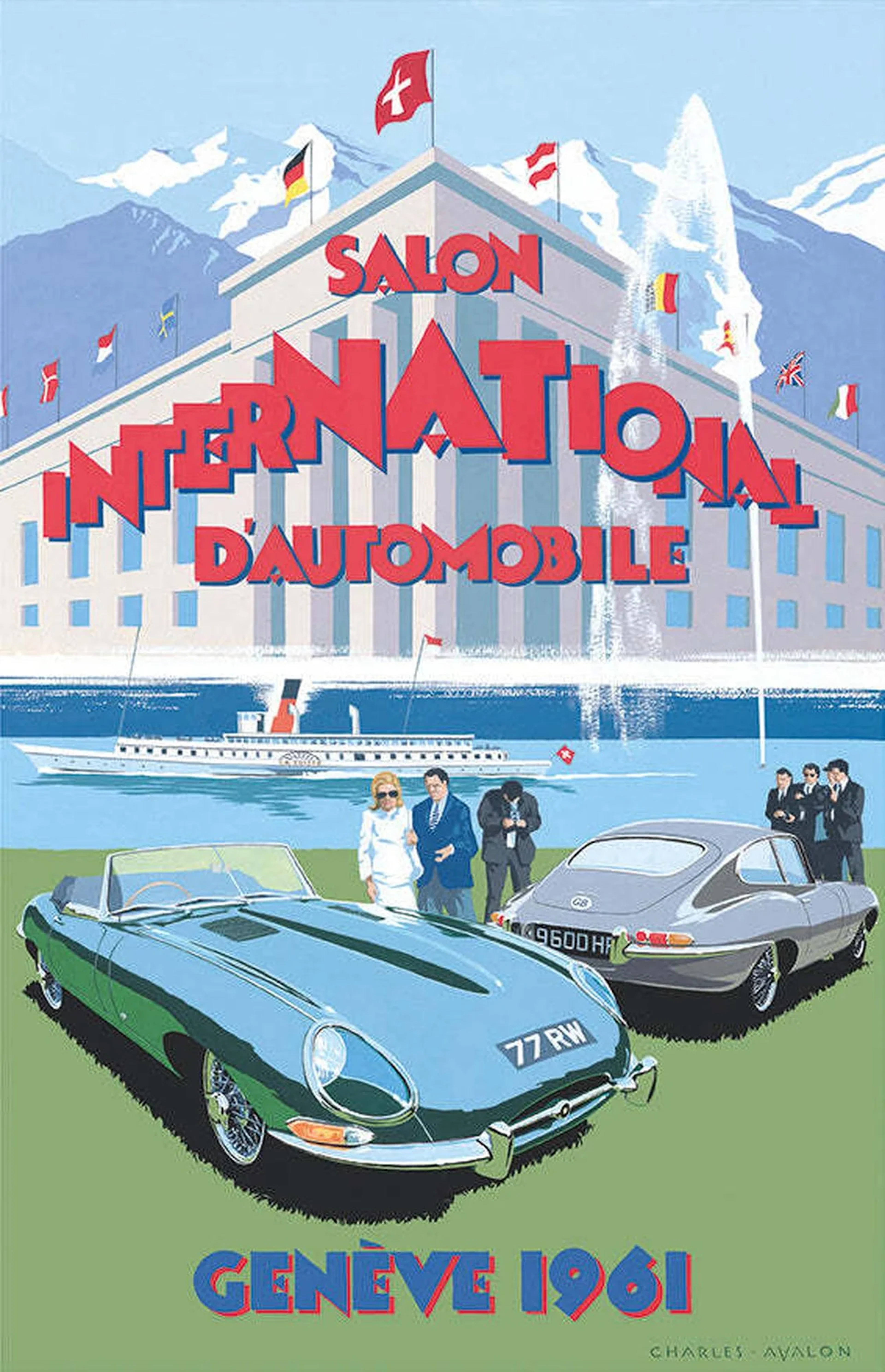 E' type Jaguar - Salon International d'Automobile, Genève 1961 Poster