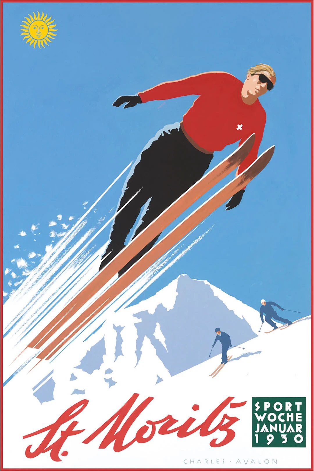 St. Moritz: 'Ski-Jumper' Poster