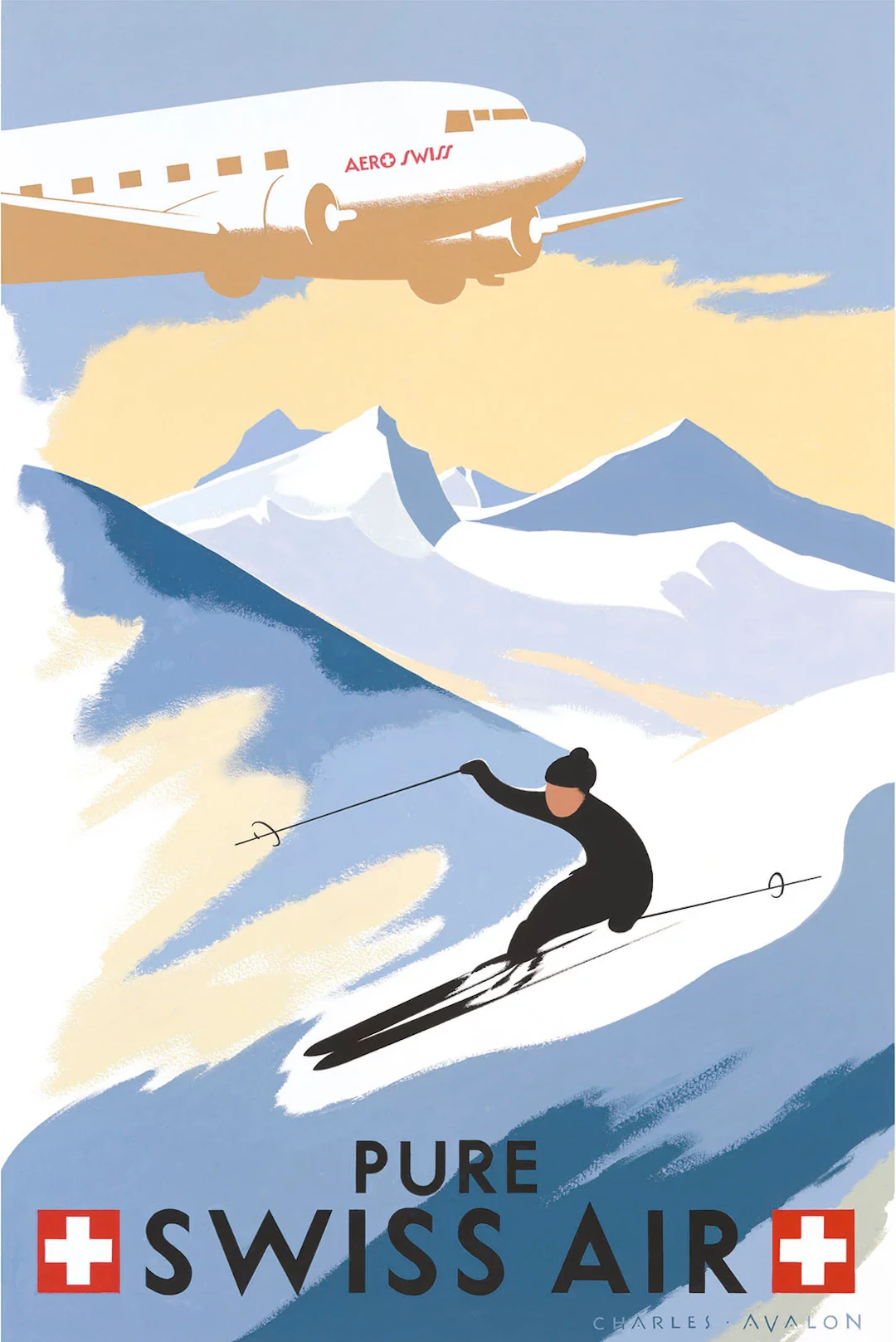 Switzerland: 'Pure Swiss Air' Poster