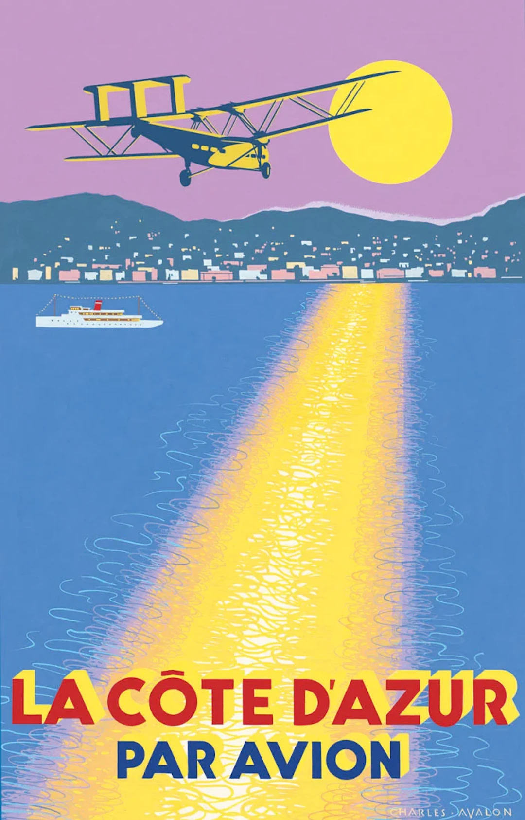 La Côte d'Azur par Avion Poster