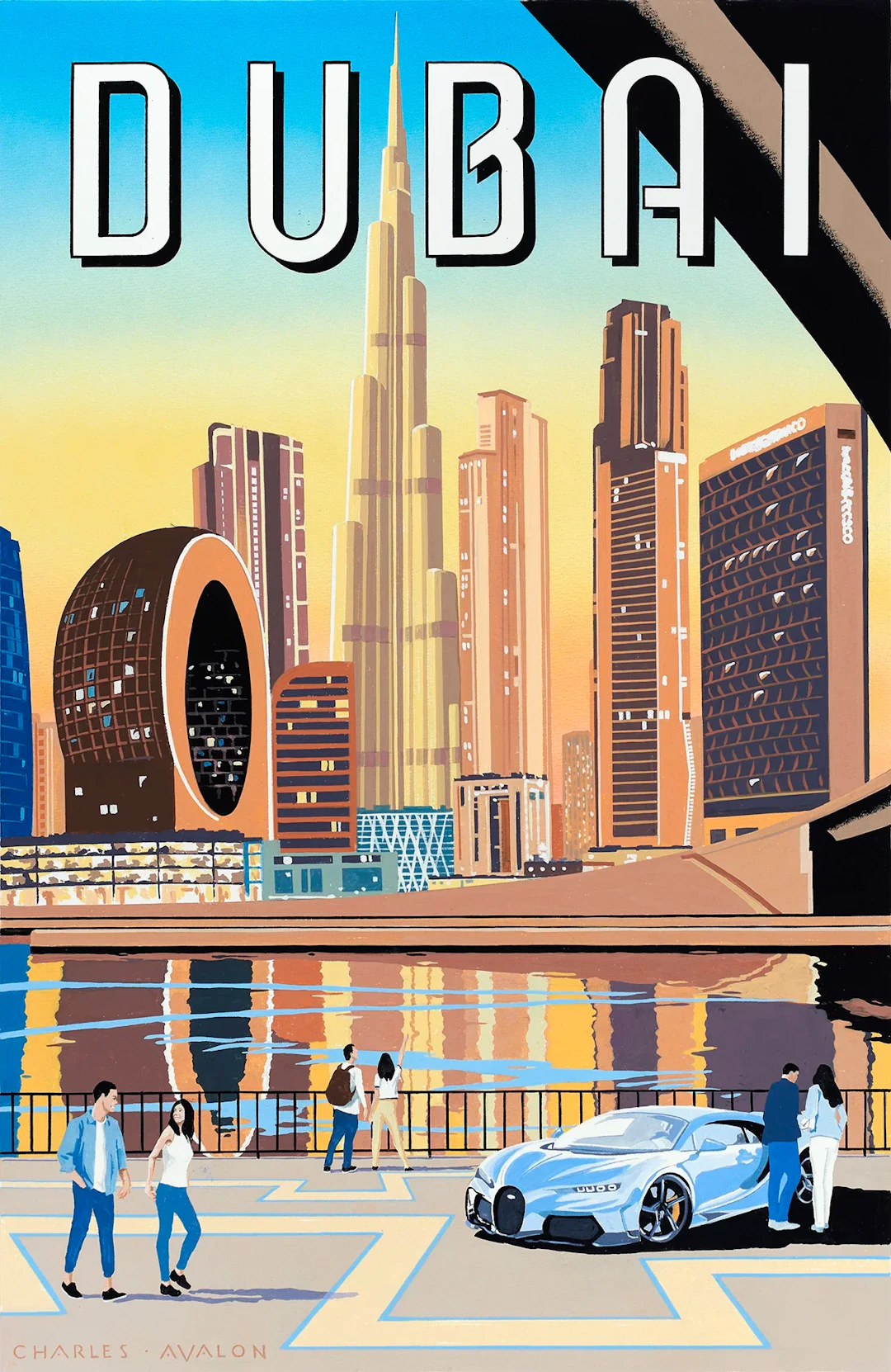 Dubai - Desert Skyline Poster