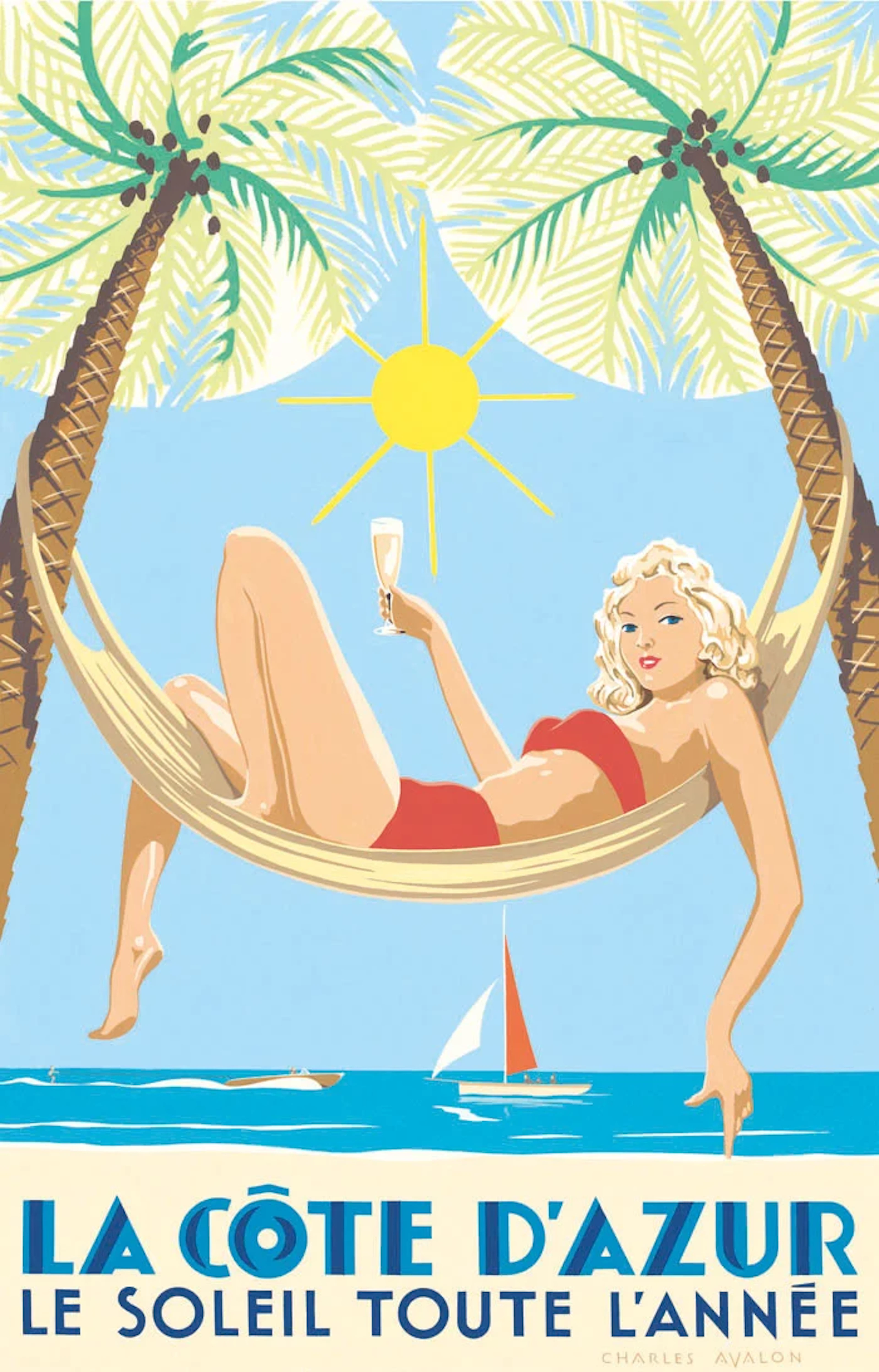 La Côte d'Azur - Le Soleil toute l'Année Poster