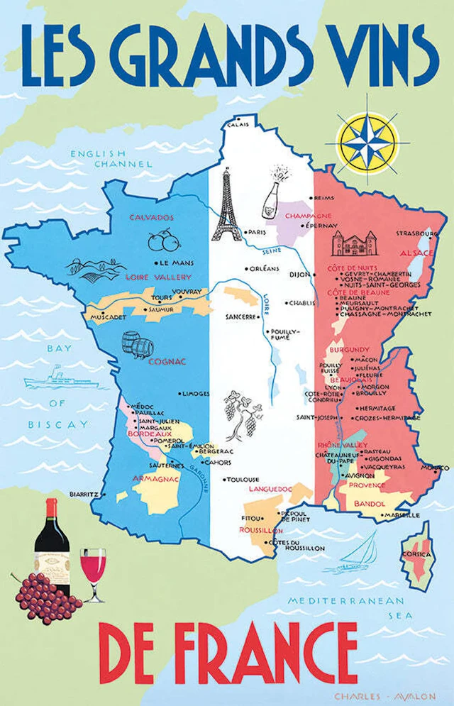 Les Grands Vins de France Poster