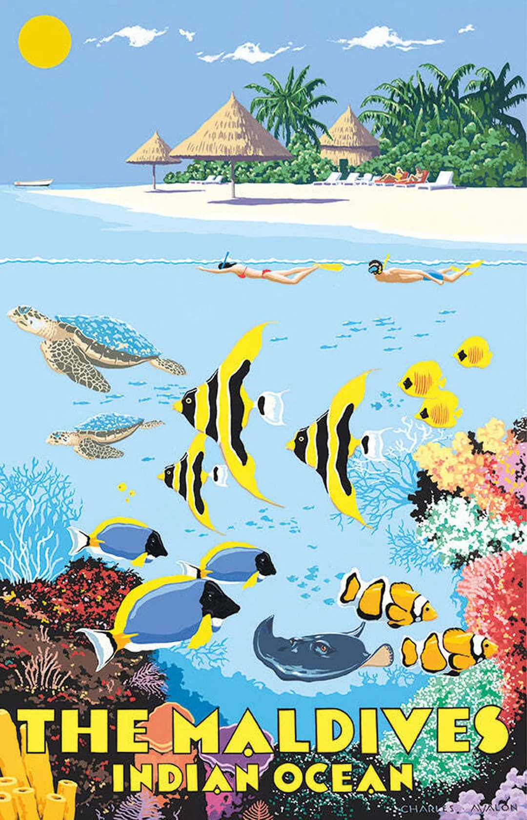 The Maldives - Indian Ocean Poster