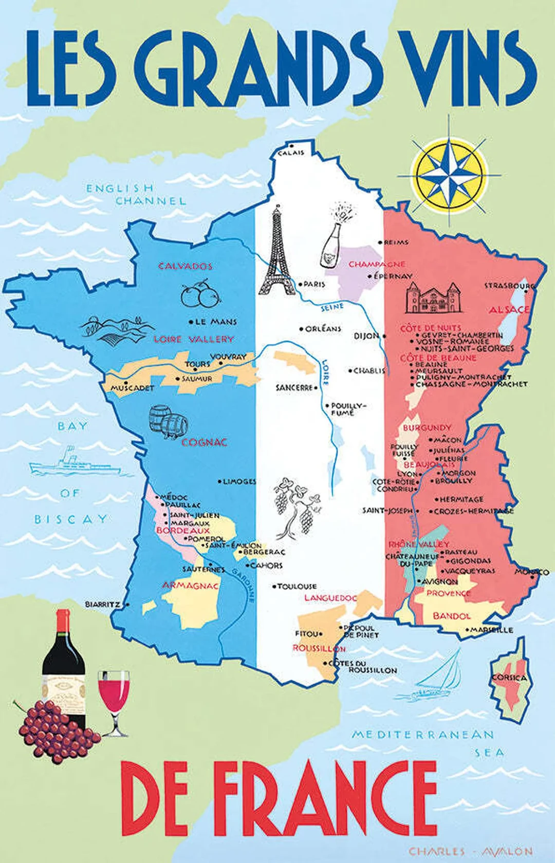 Les Grands Vins de France Poster