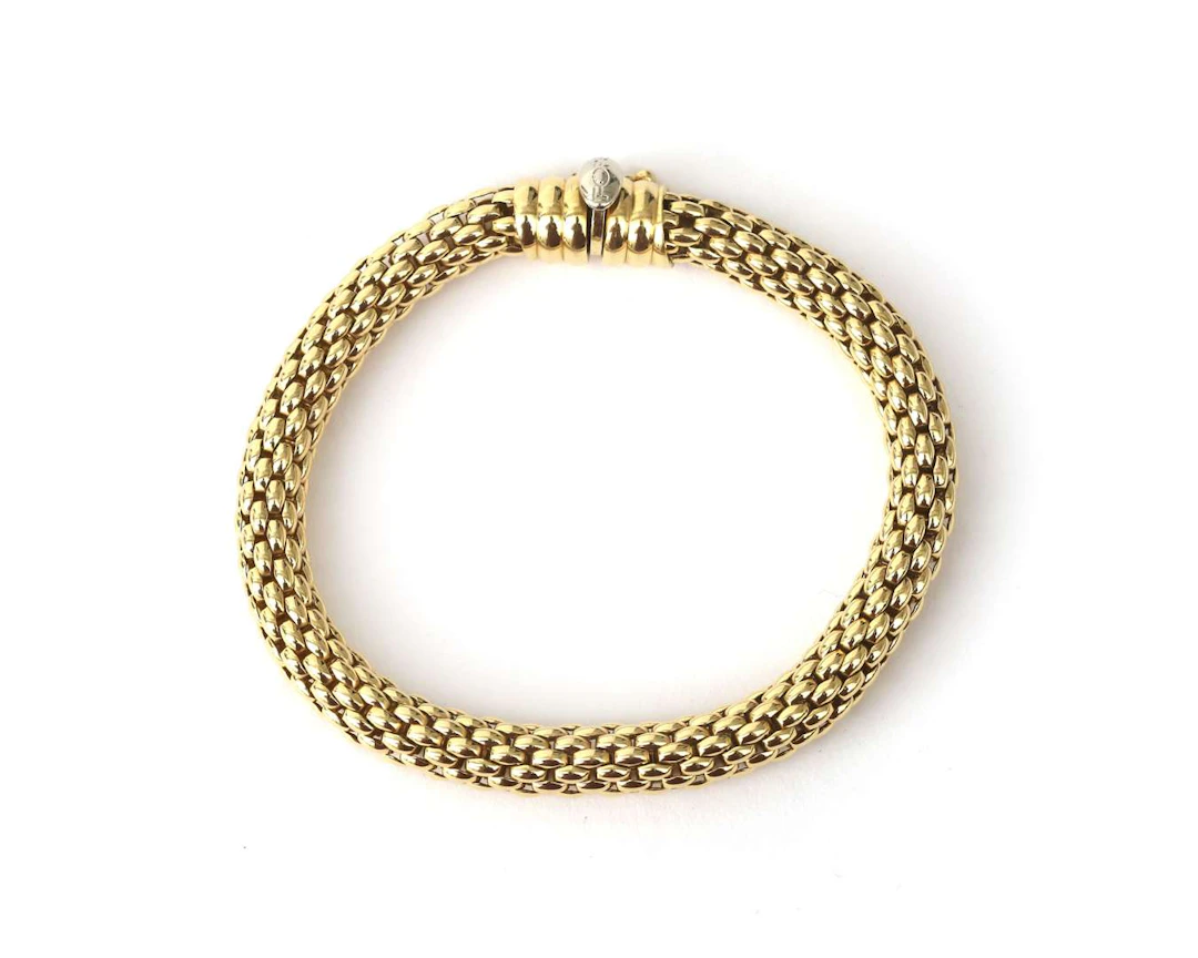 An 18k yellow gold Fope popcorn-link bracelet