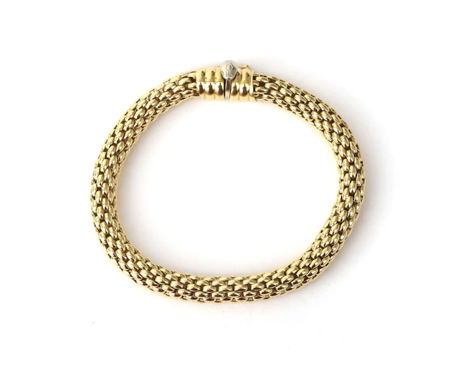 An 18k yellow gold Fope popcorn-link bracelet