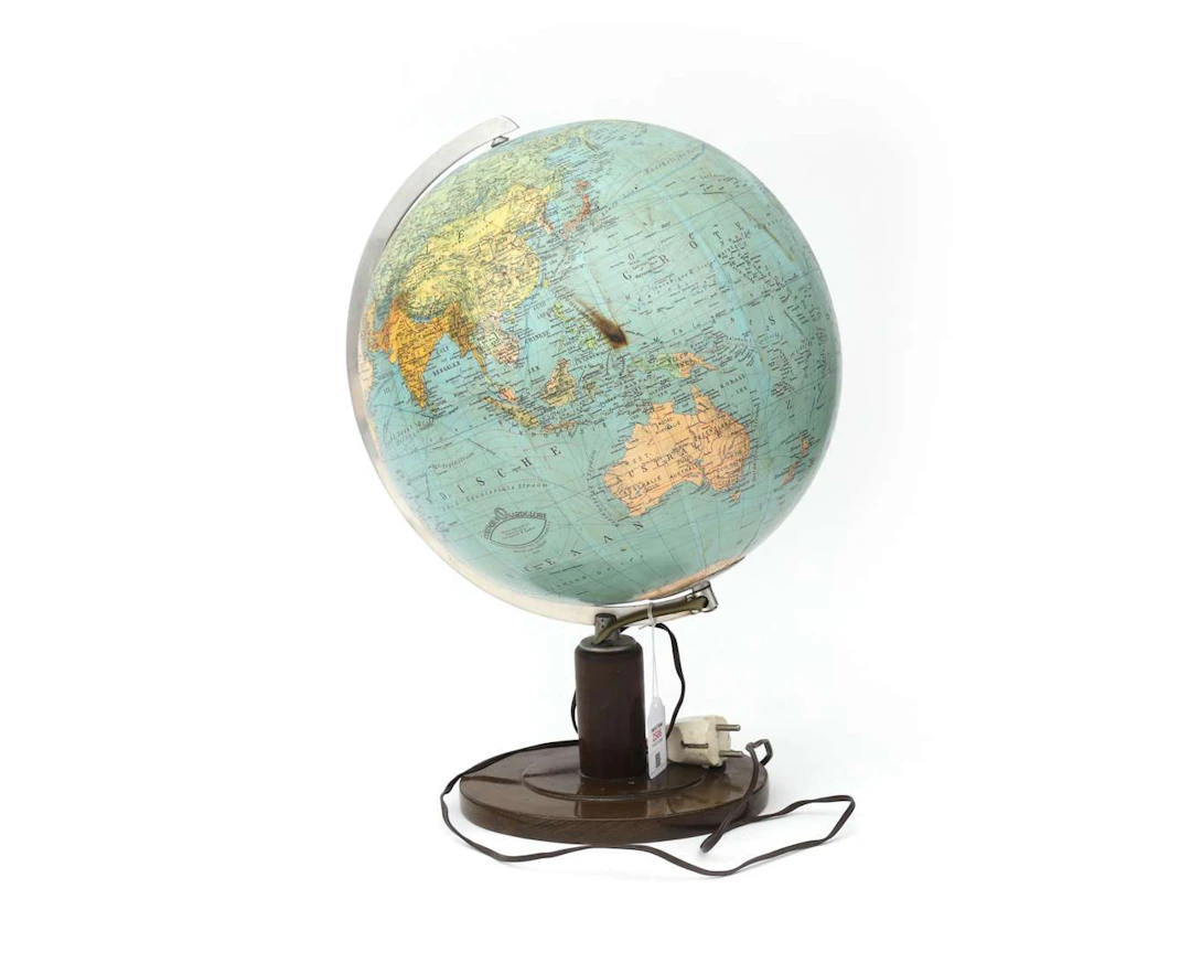 A globe lamp, Columbus Globe, Germany, 20th century