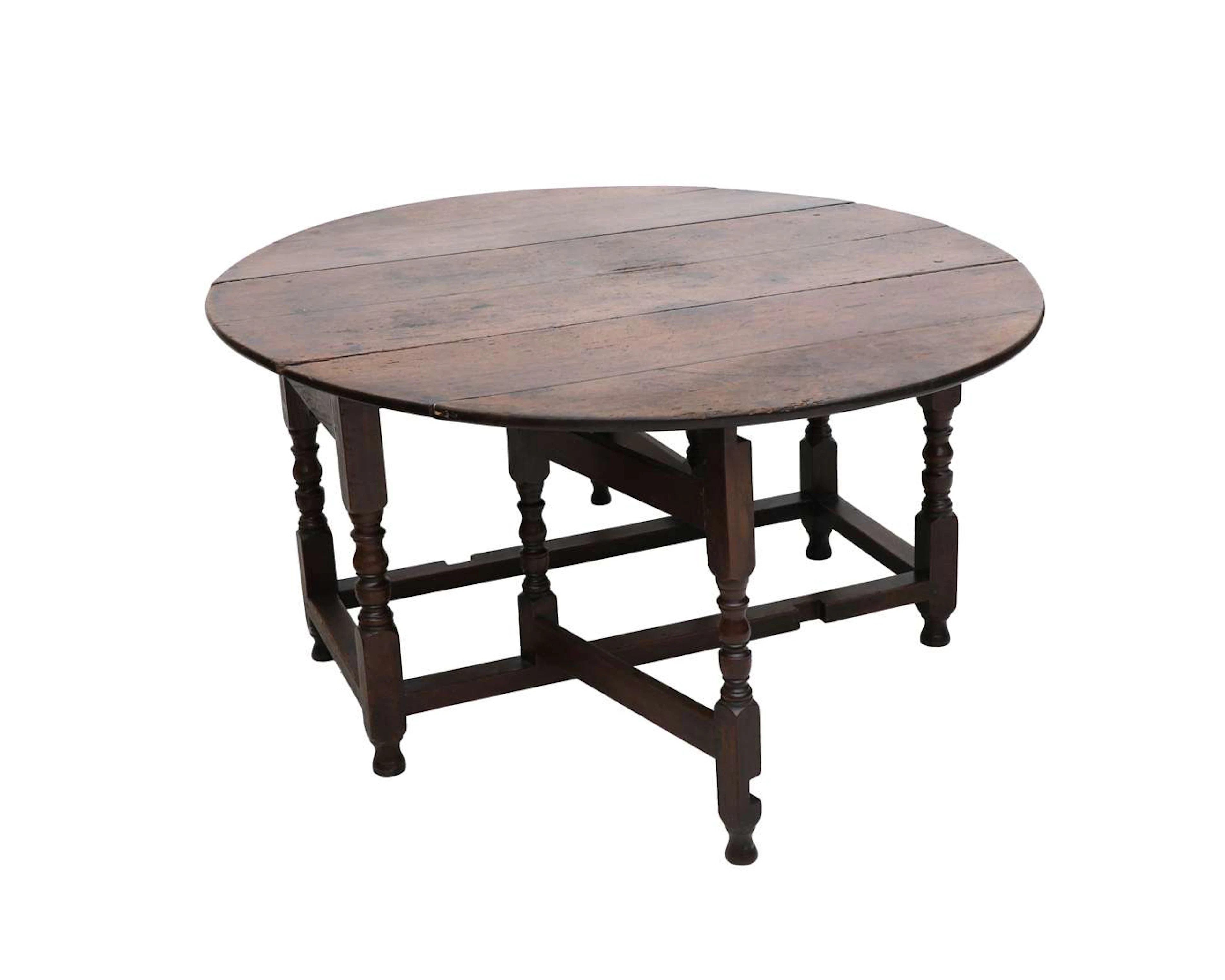 An oak gateleg table, England, 18th/19th century