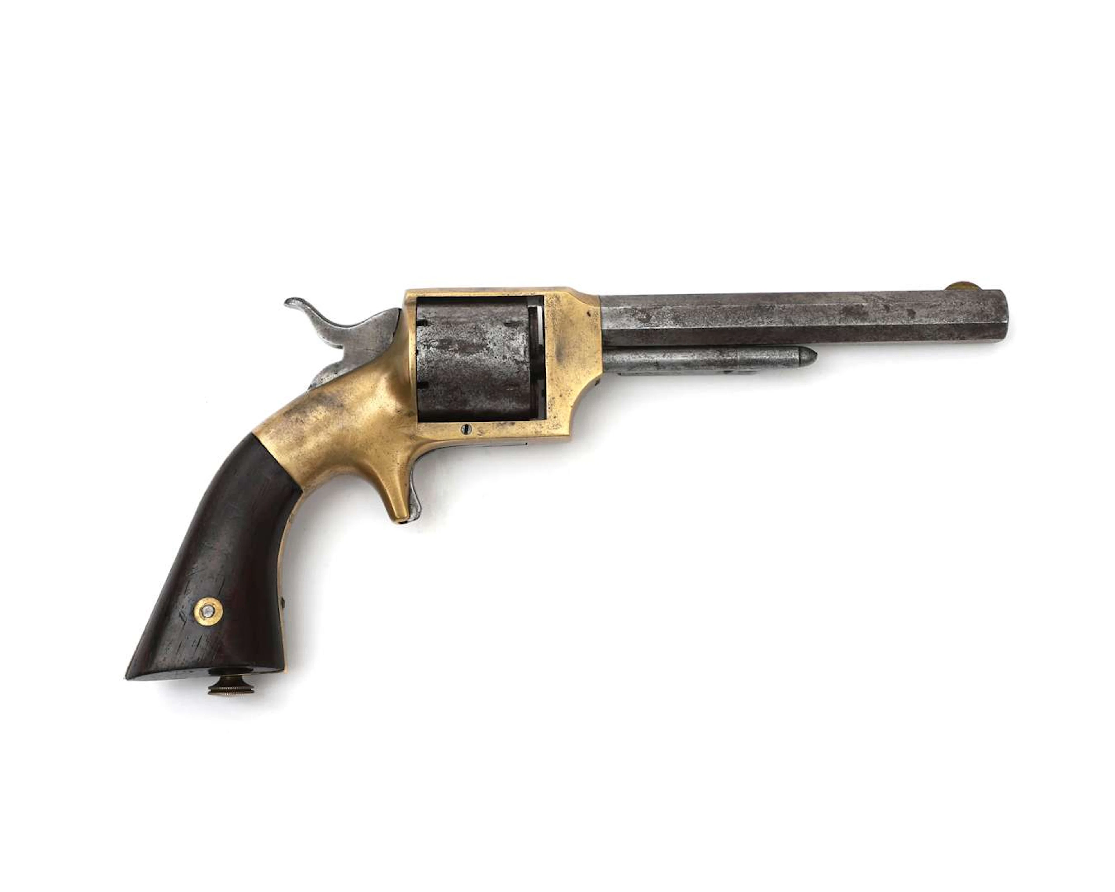 A single-action rimfire revolver, manufactured by: L. W. Pond, USA, c. 1862