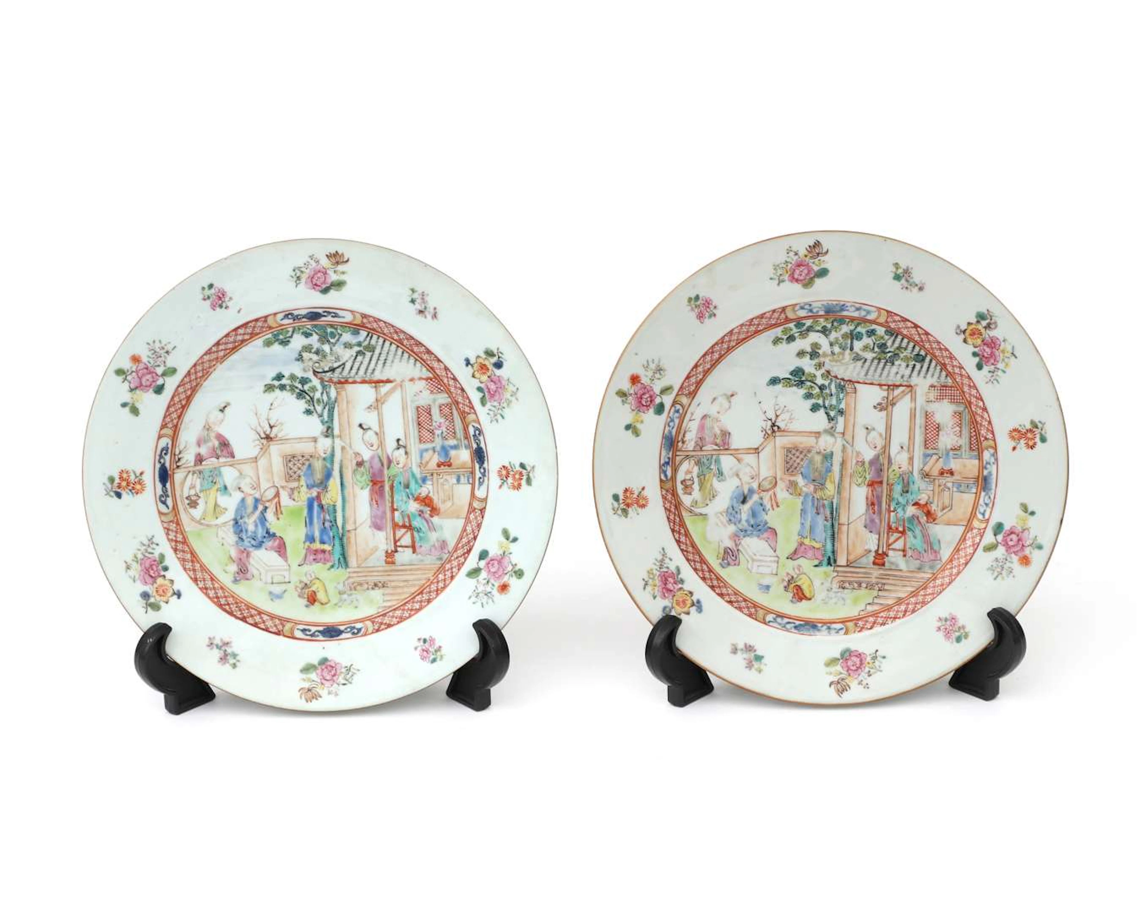 Two porcelain plates, China, Qianlong (1736–1795), 18th century