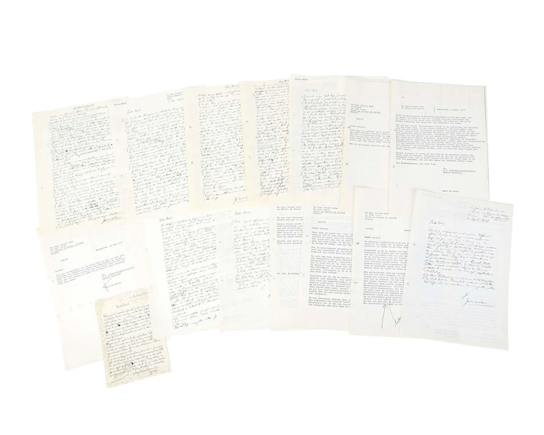 Gerard Reve – 5 original handwritten letters on 8 sheets of paper