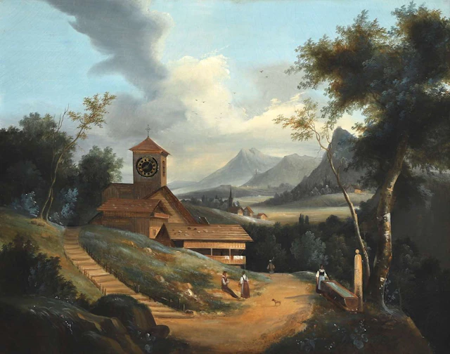 A painting clock / ‘tableau horloge’, Switzerland, second half of