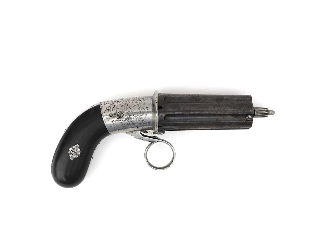 A Mariette pepperbox pistol, Belgium, 19th century