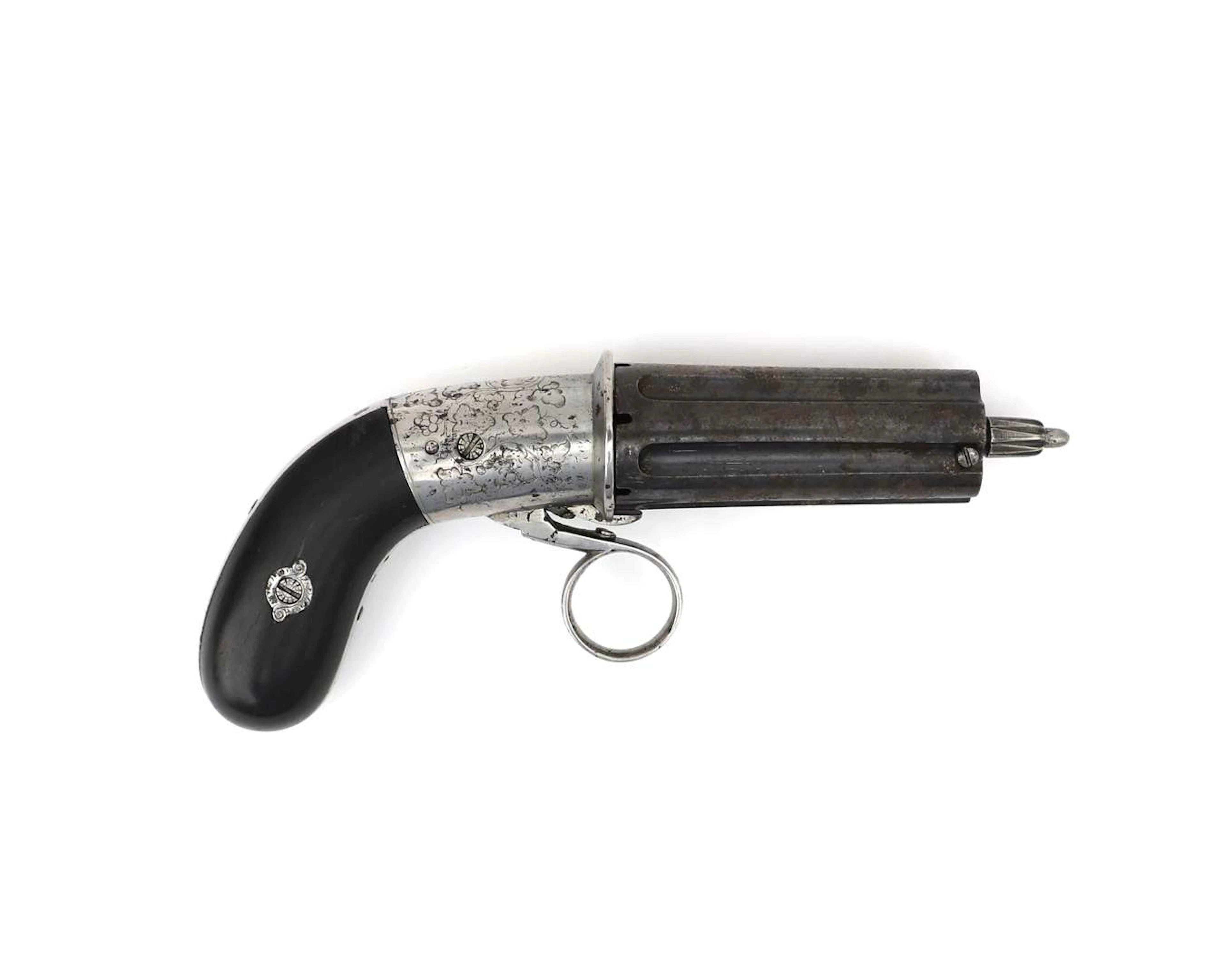 A Mariette pepperbox pistol, Belgium, 19th century