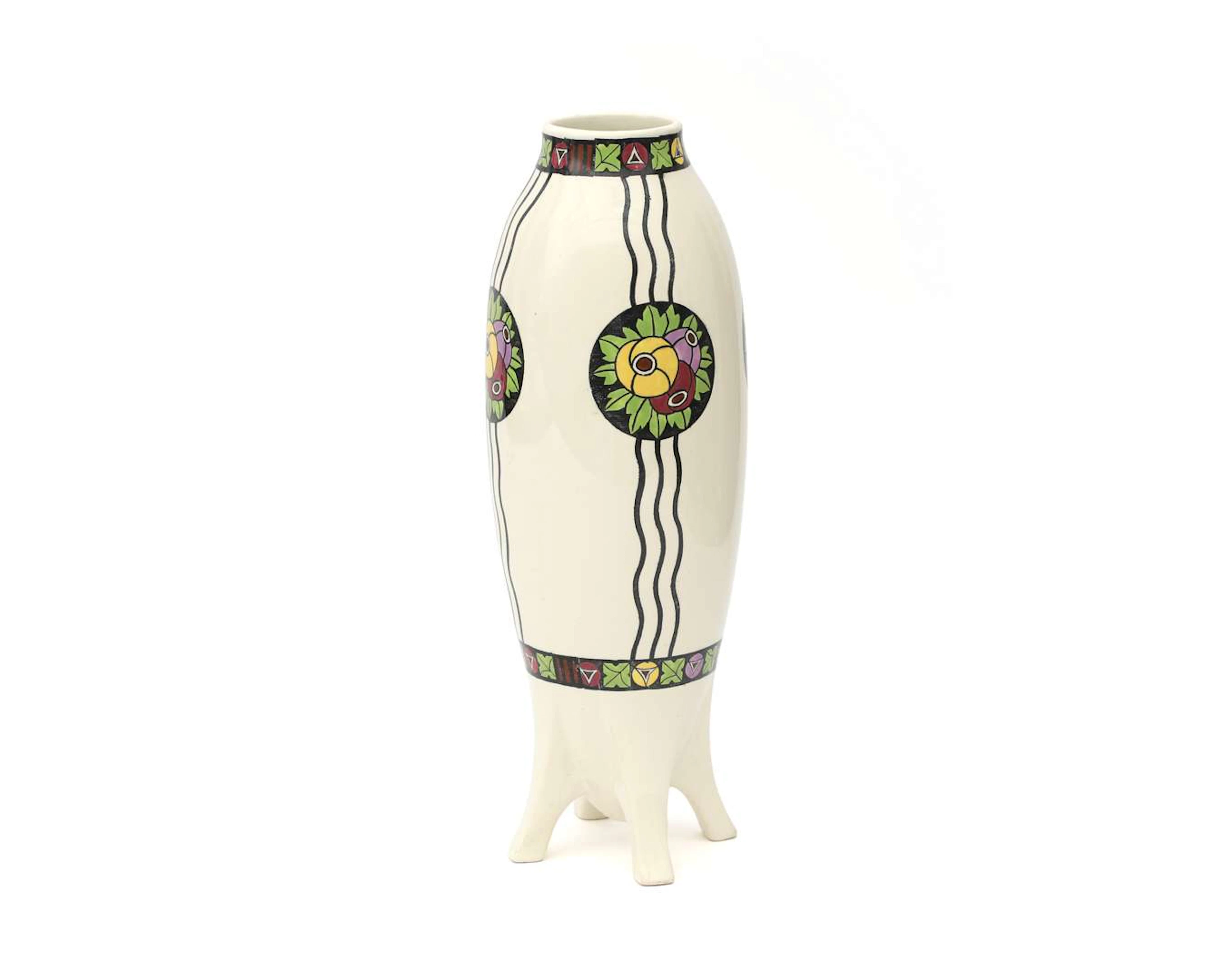 Charles Catteau (1880–1966), an Art Deco-style ceramic vase, mid-20th century